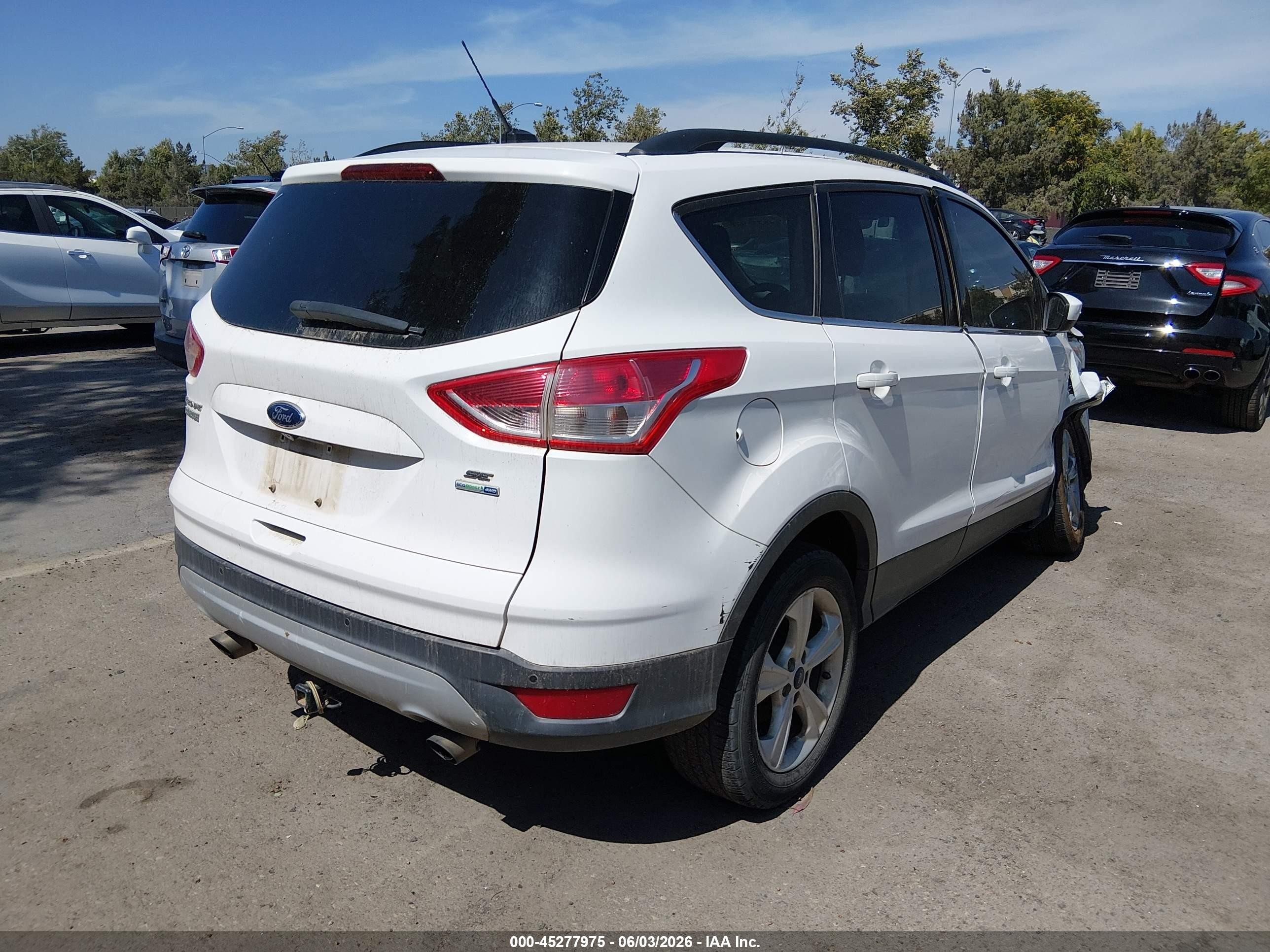 2015 Ford Escape Se White vin: 1FMCU9G91FUB48777