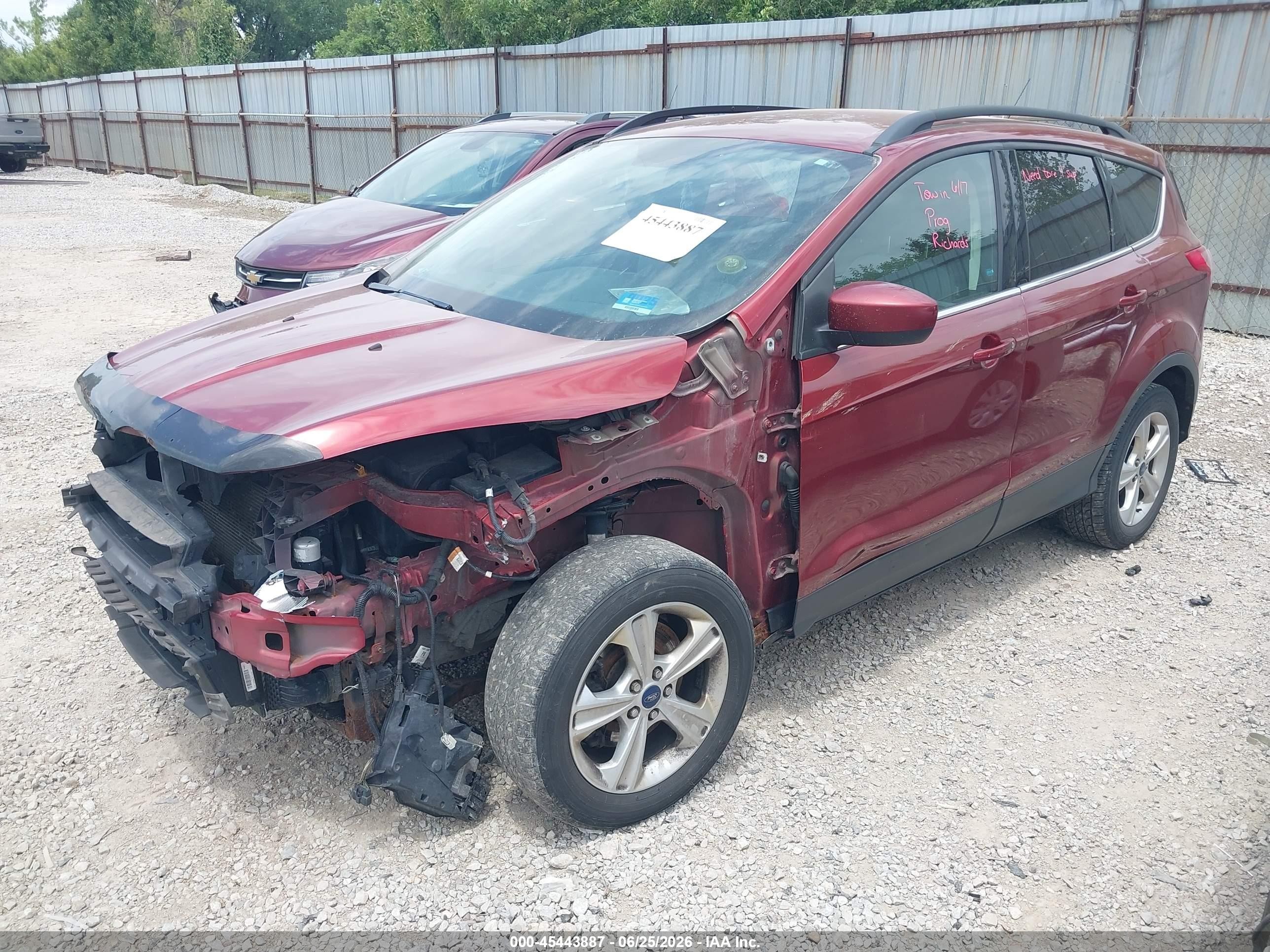 2015 Ford Escape Se Red vin: 1FMCU9G91FUC69602