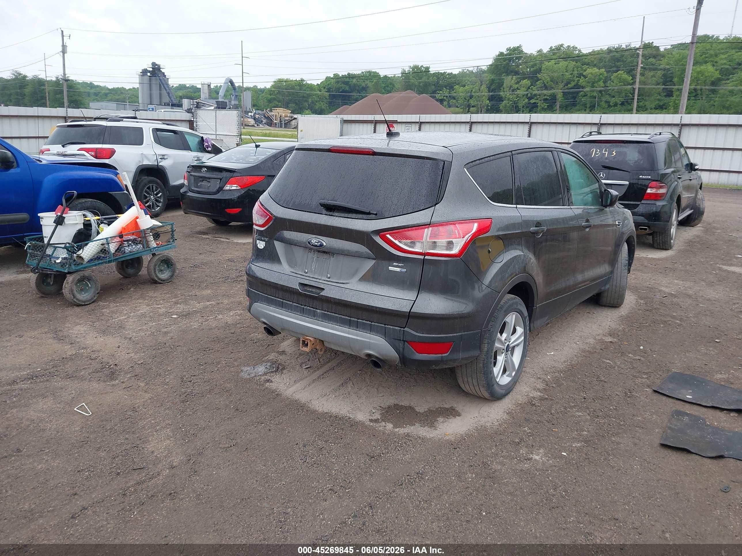 2015 Ford Escape Se Silver vin: 1FMCU9G91FUC75562