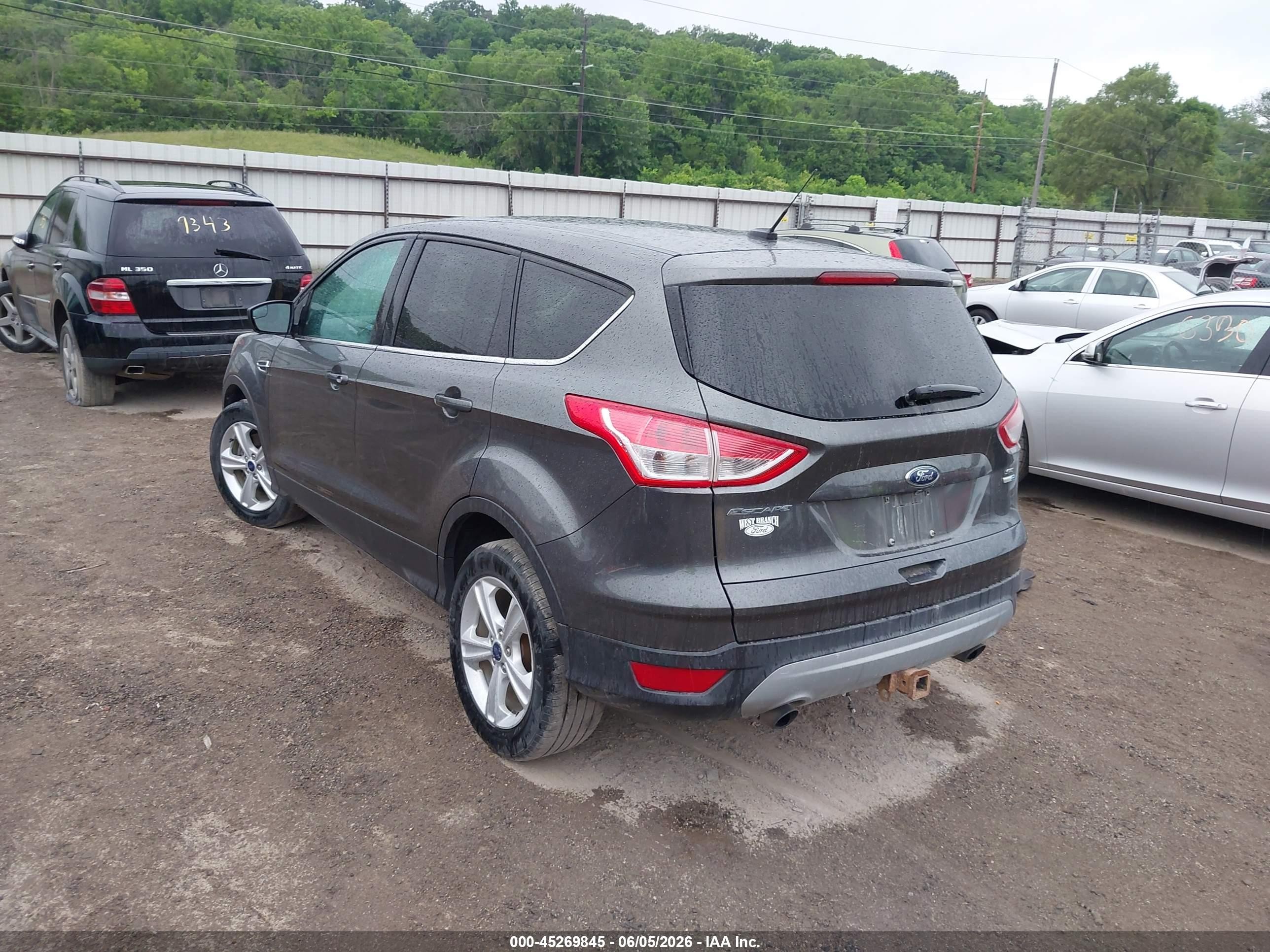 2015 Ford Escape Se Silver vin: 1FMCU9G91FUC75562