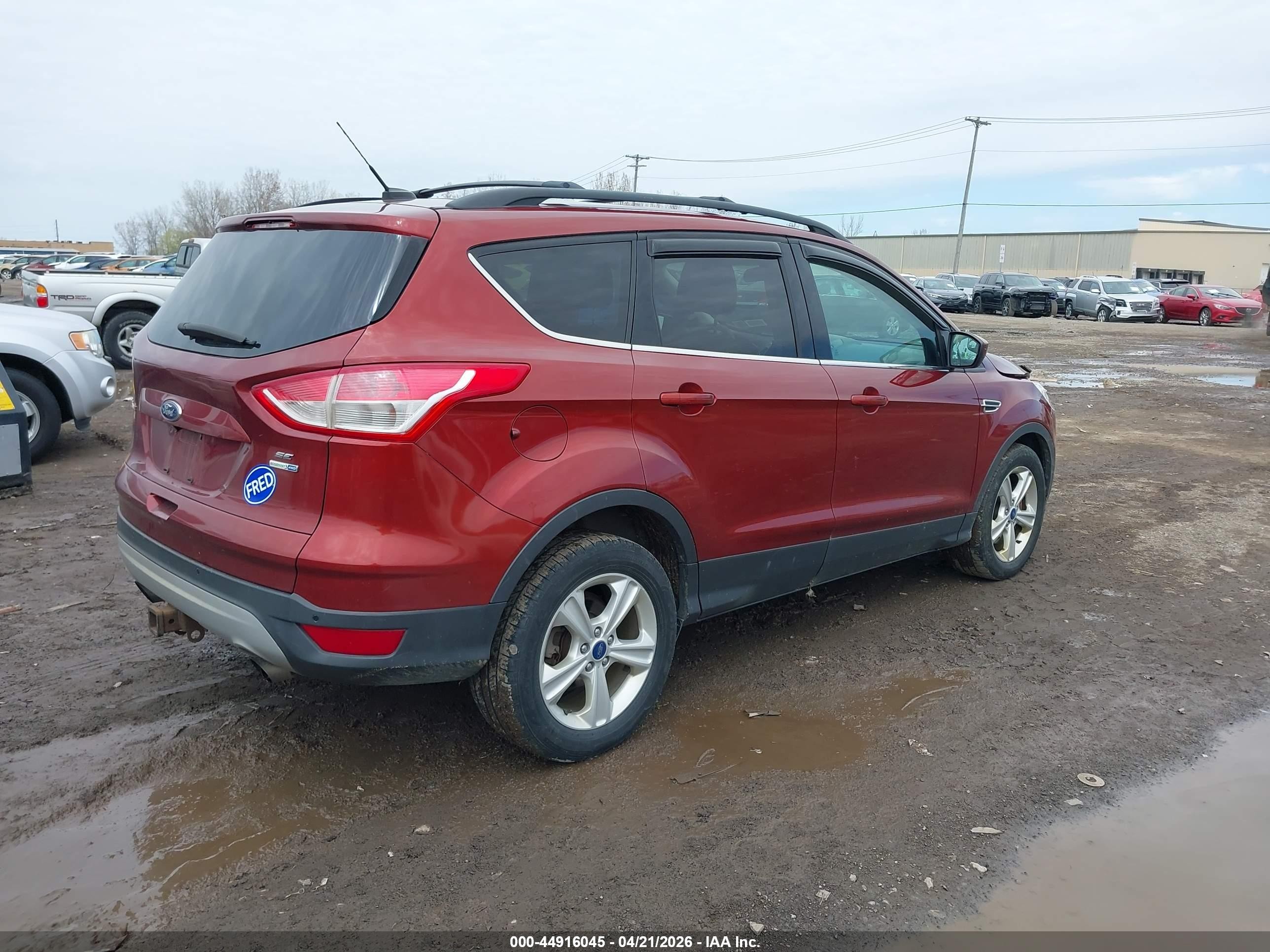 2014 Ford Escape Se Red vin: 1FMCU9G92EUA91259