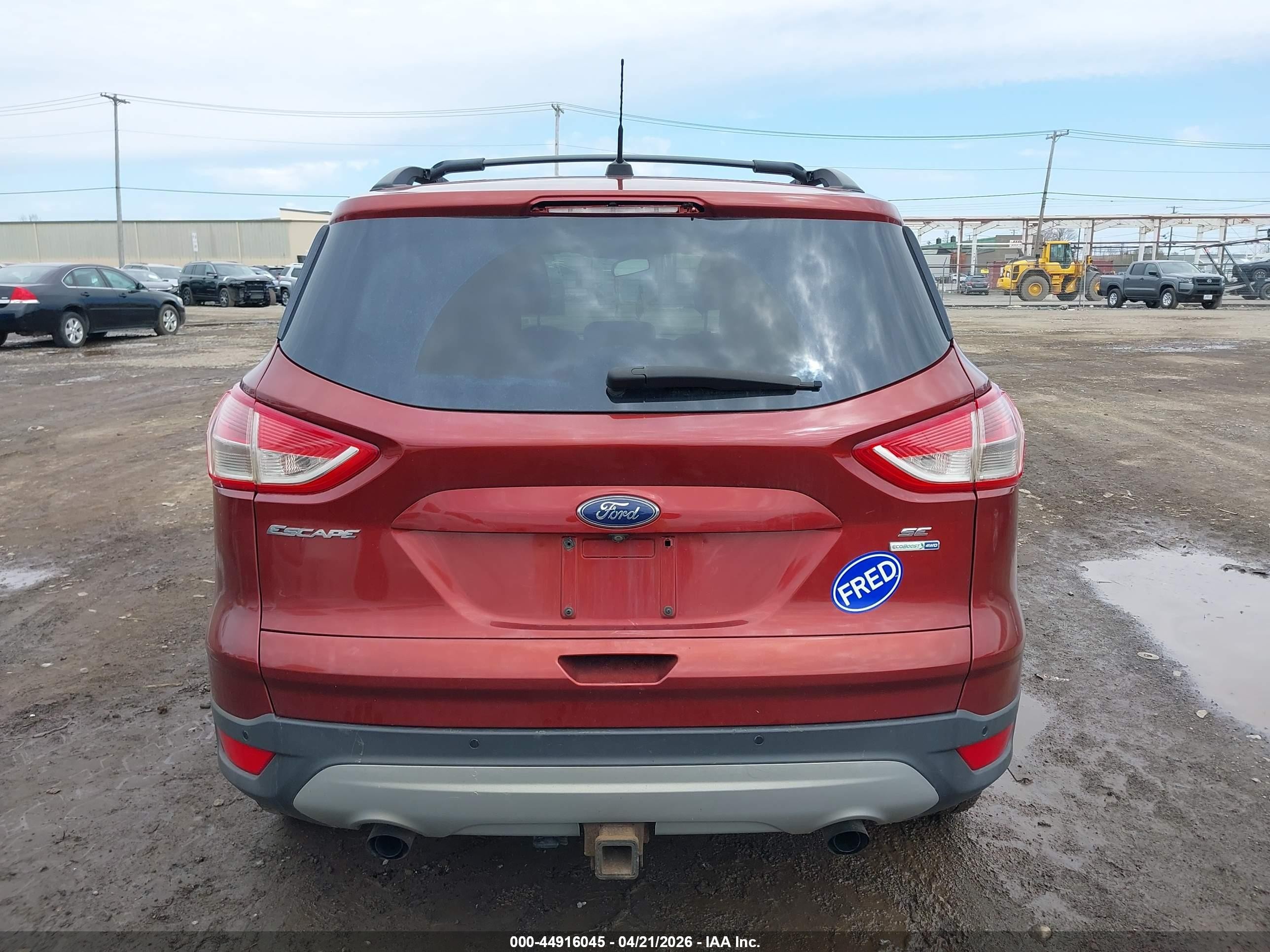 2014 Ford Escape Se Red vin: 1FMCU9G92EUA91259
