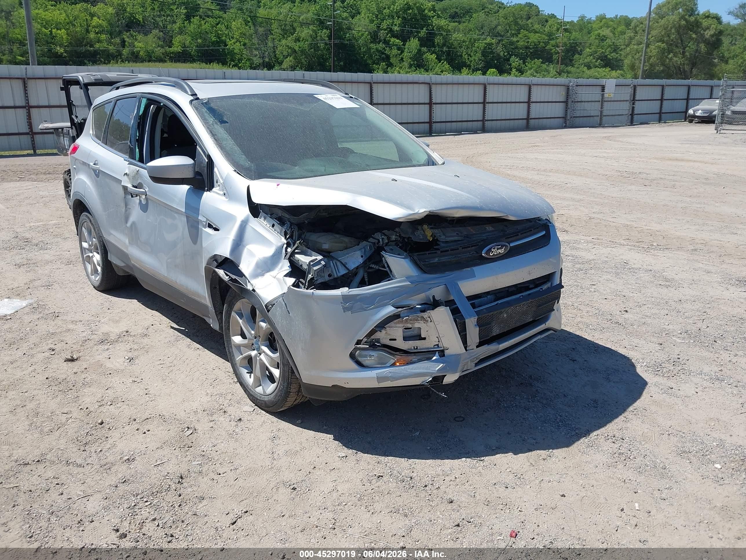 2015 Ford Escape Se Silver vin: 1FMCU9G92FUB49078