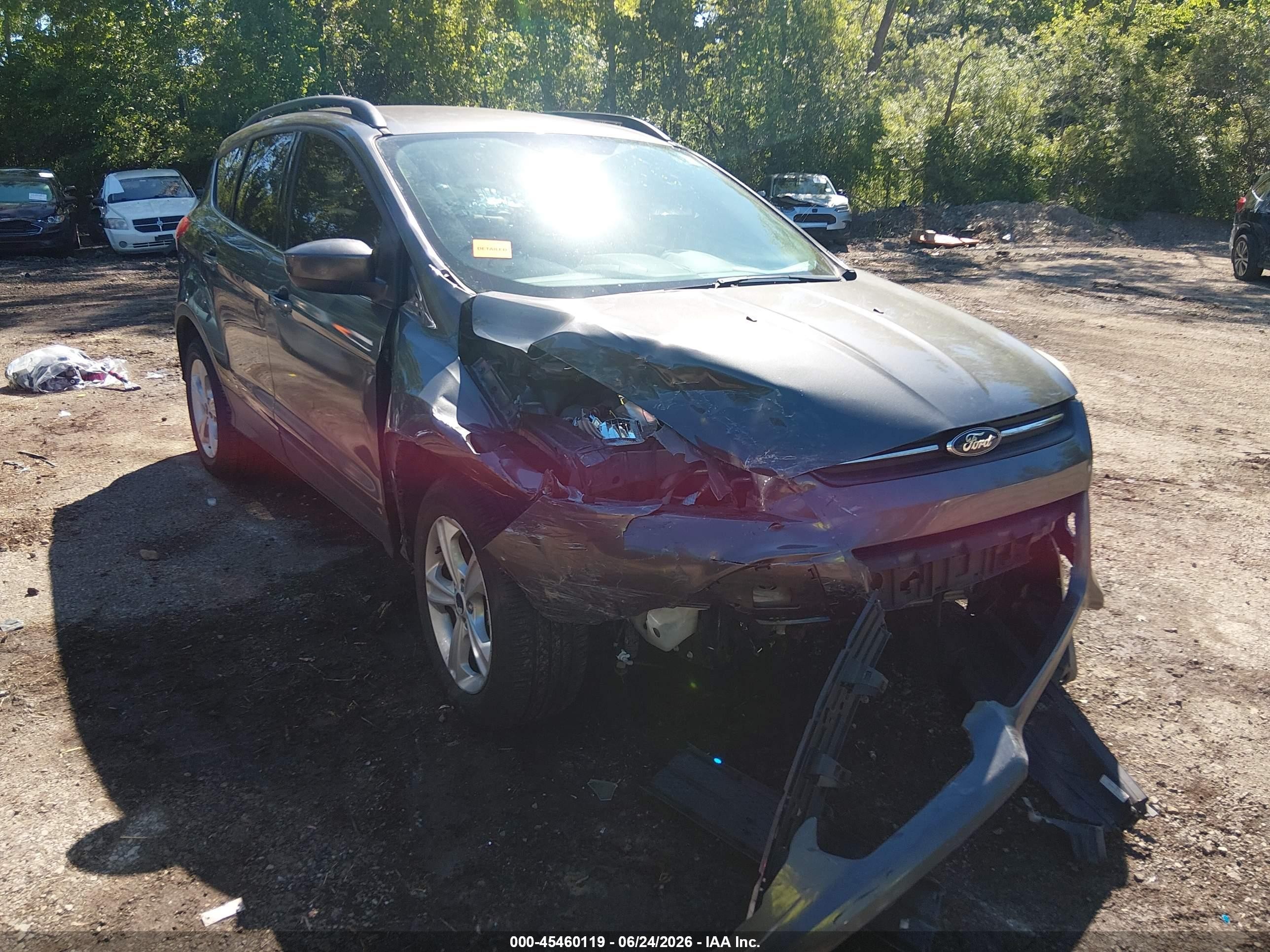 2015 Ford Escape Se Gray vin: 1FMCU9G92FUB91136