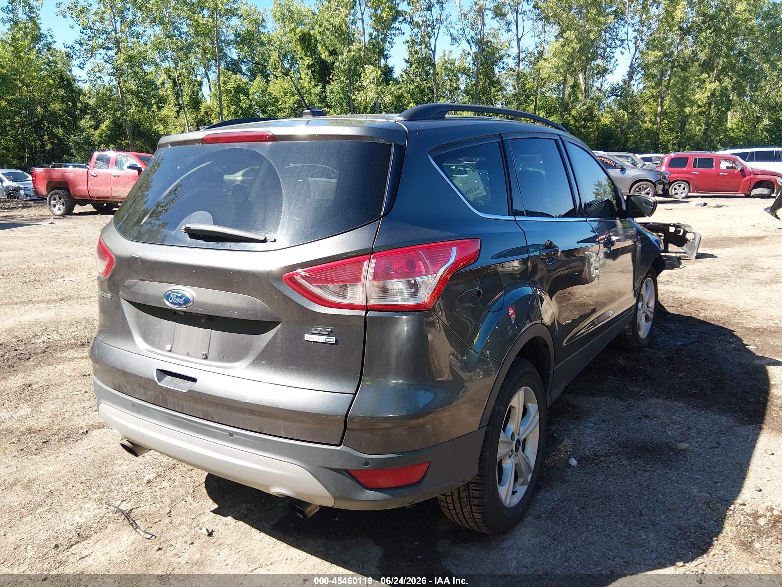 2015 Ford Escape Se Gray vin: 1FMCU9G92FUB91136
