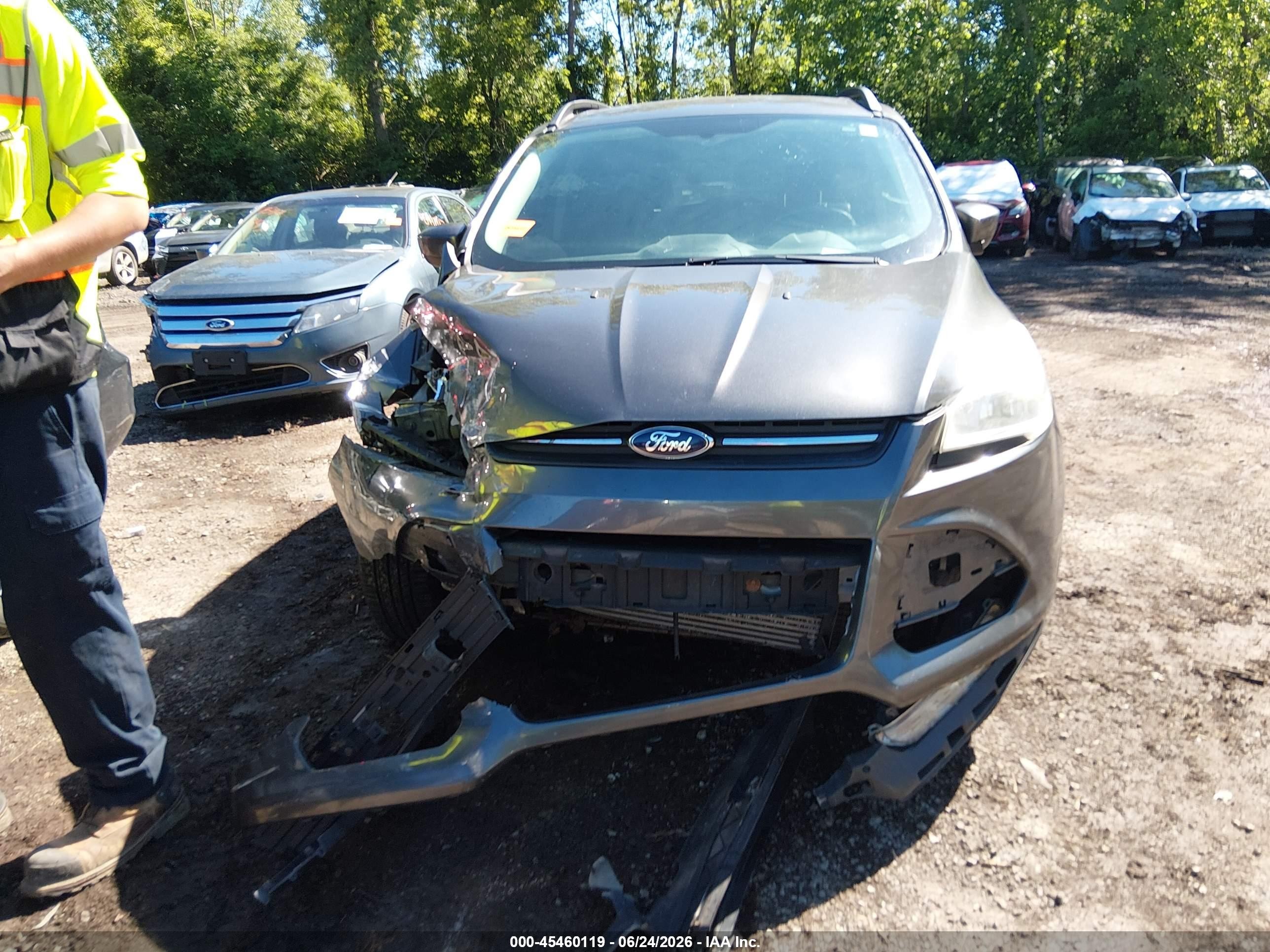 2015 Ford Escape Se Gray vin: 1FMCU9G92FUB91136