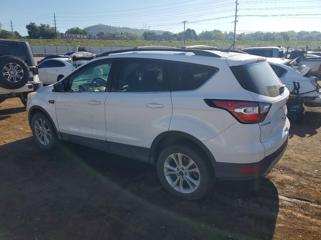 2017 Ford Escape Se White vin: 1FMCU9G92HUE08414