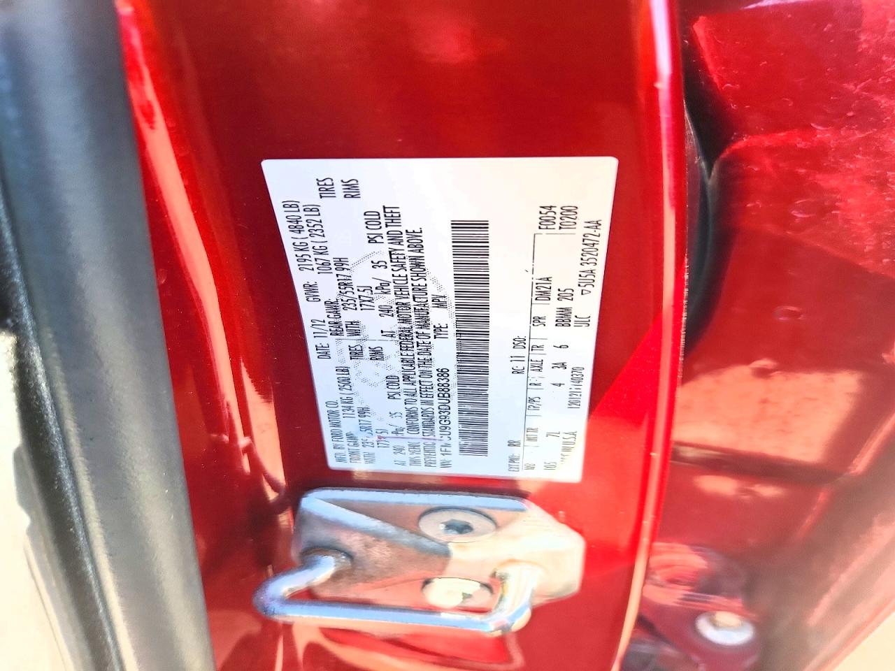 2013 Ford Escape Se Red vin: 1FMCU9G93DUB88386