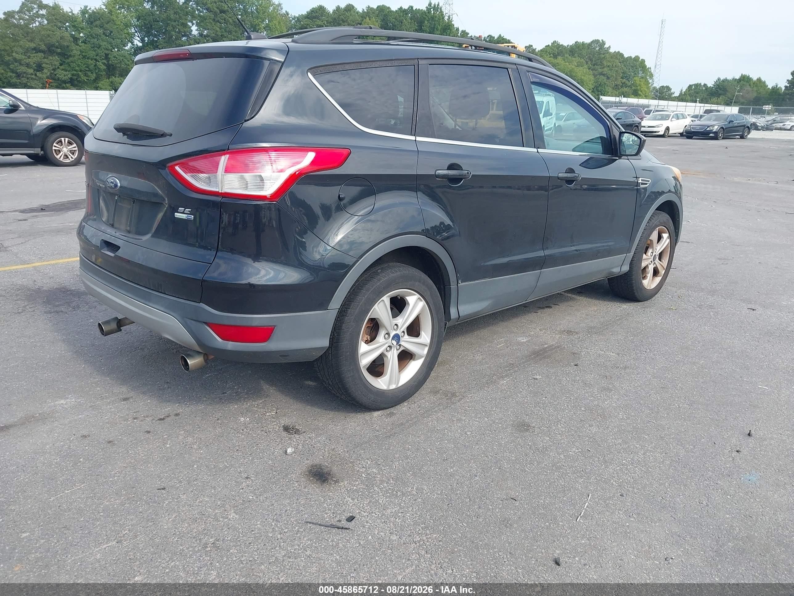 2013 Ford Escape Se Black vin: 1FMCU9G93DUD30865