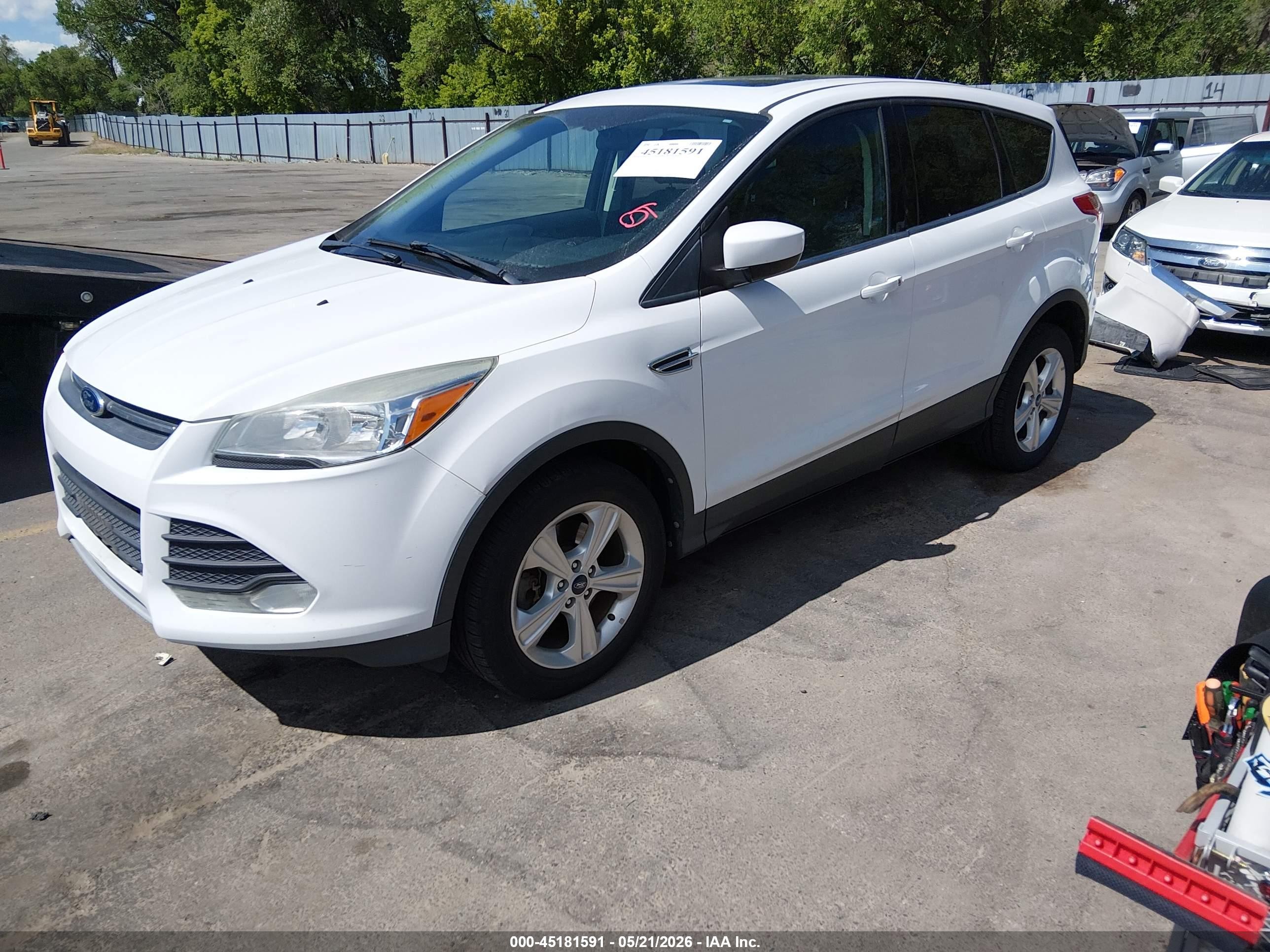 2014 Ford Escape Se White vin: 1FMCU9G93EUA15260