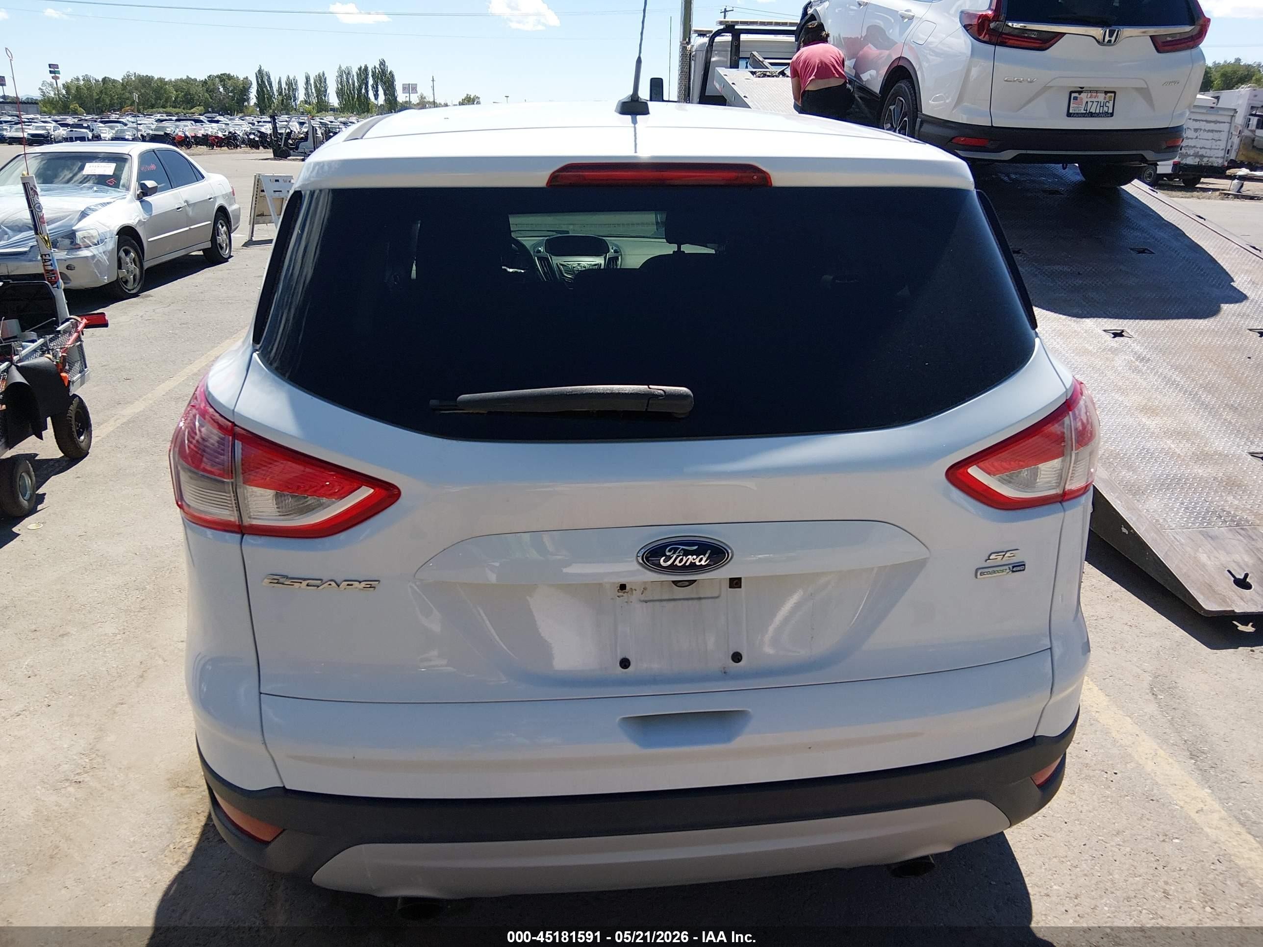2014 Ford Escape Se White vin: 1FMCU9G93EUA15260