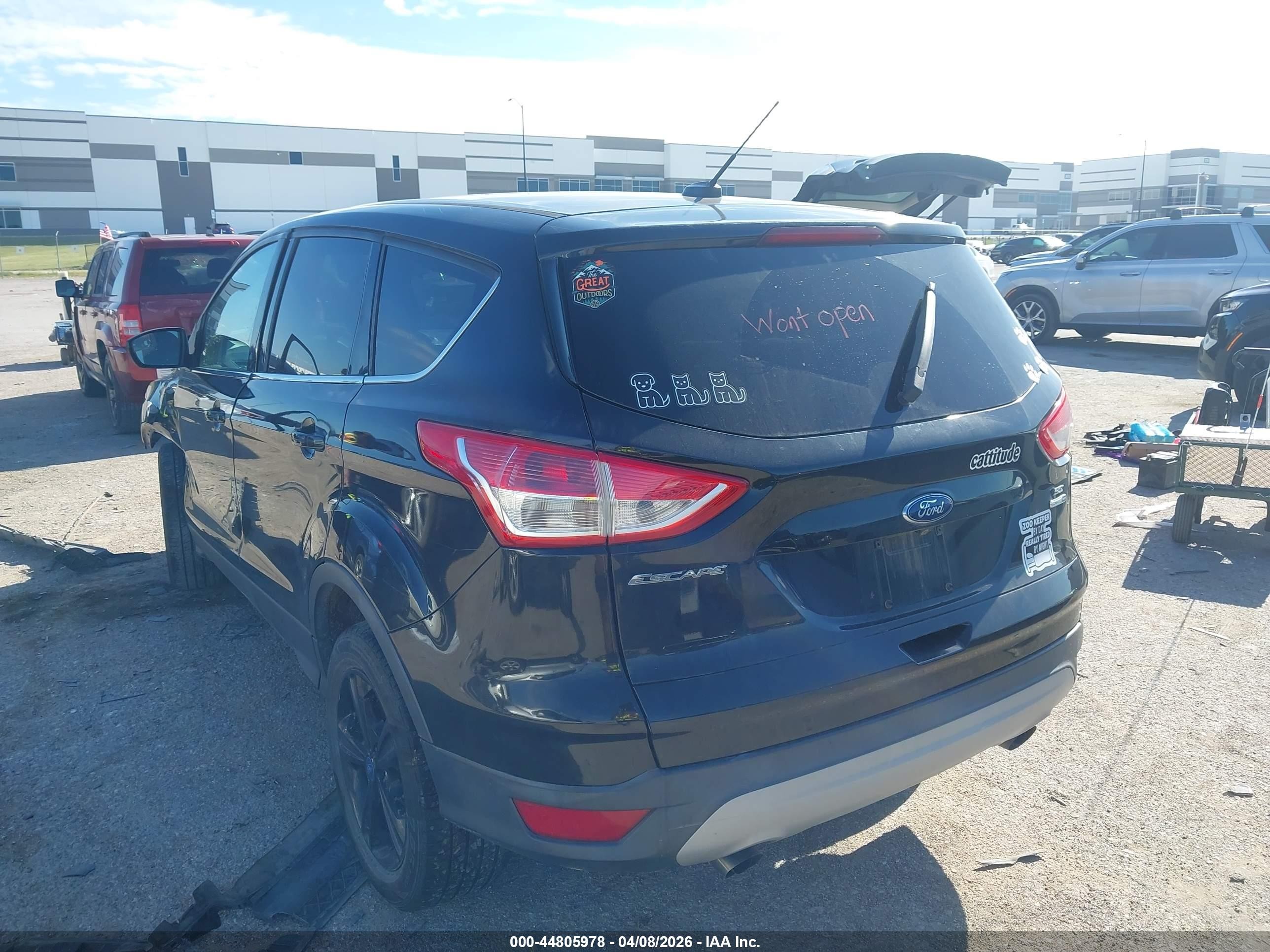 2014 Ford Escape Se Black vin: 1FMCU9G93EUA15369