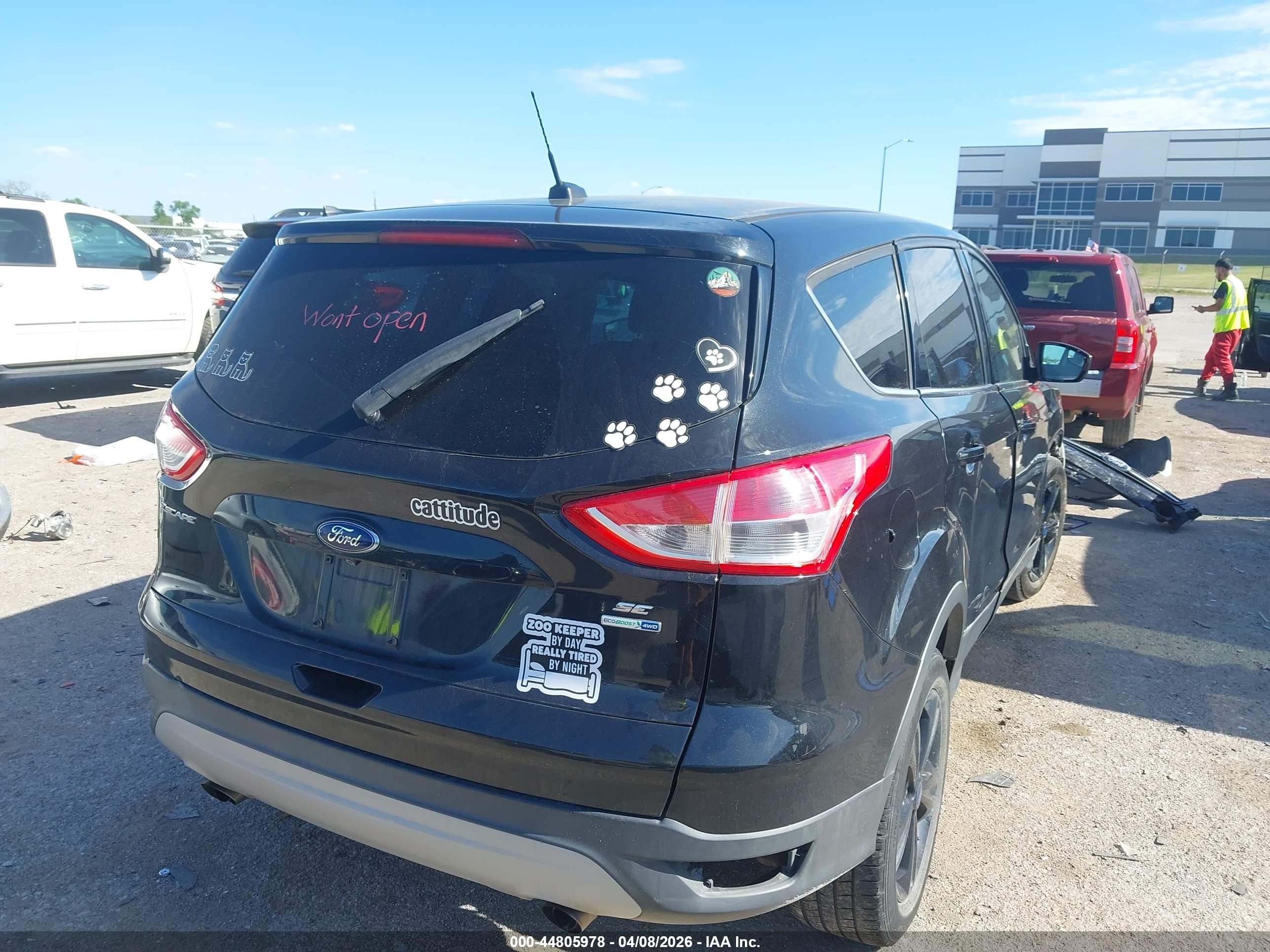 2014 Ford Escape Se Black vin: 1FMCU9G93EUA15369