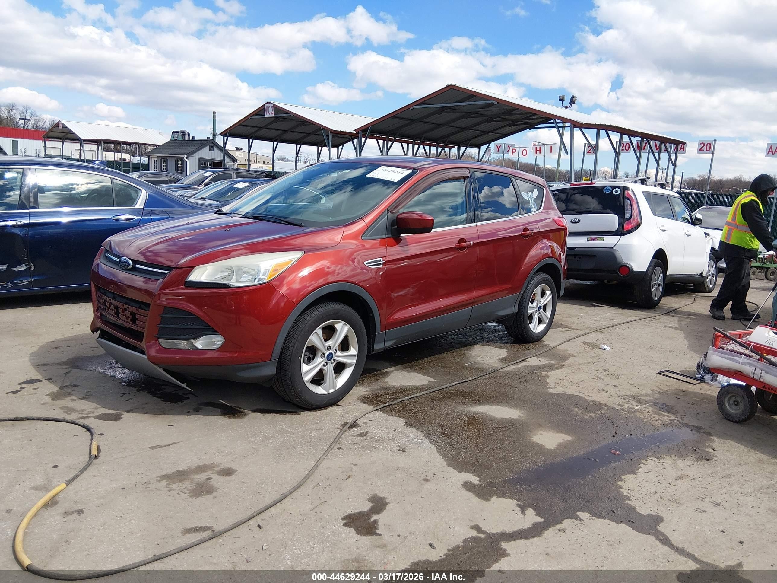 2014 Ford Escape Se Orange vin: 1FMCU9G93EUA99046