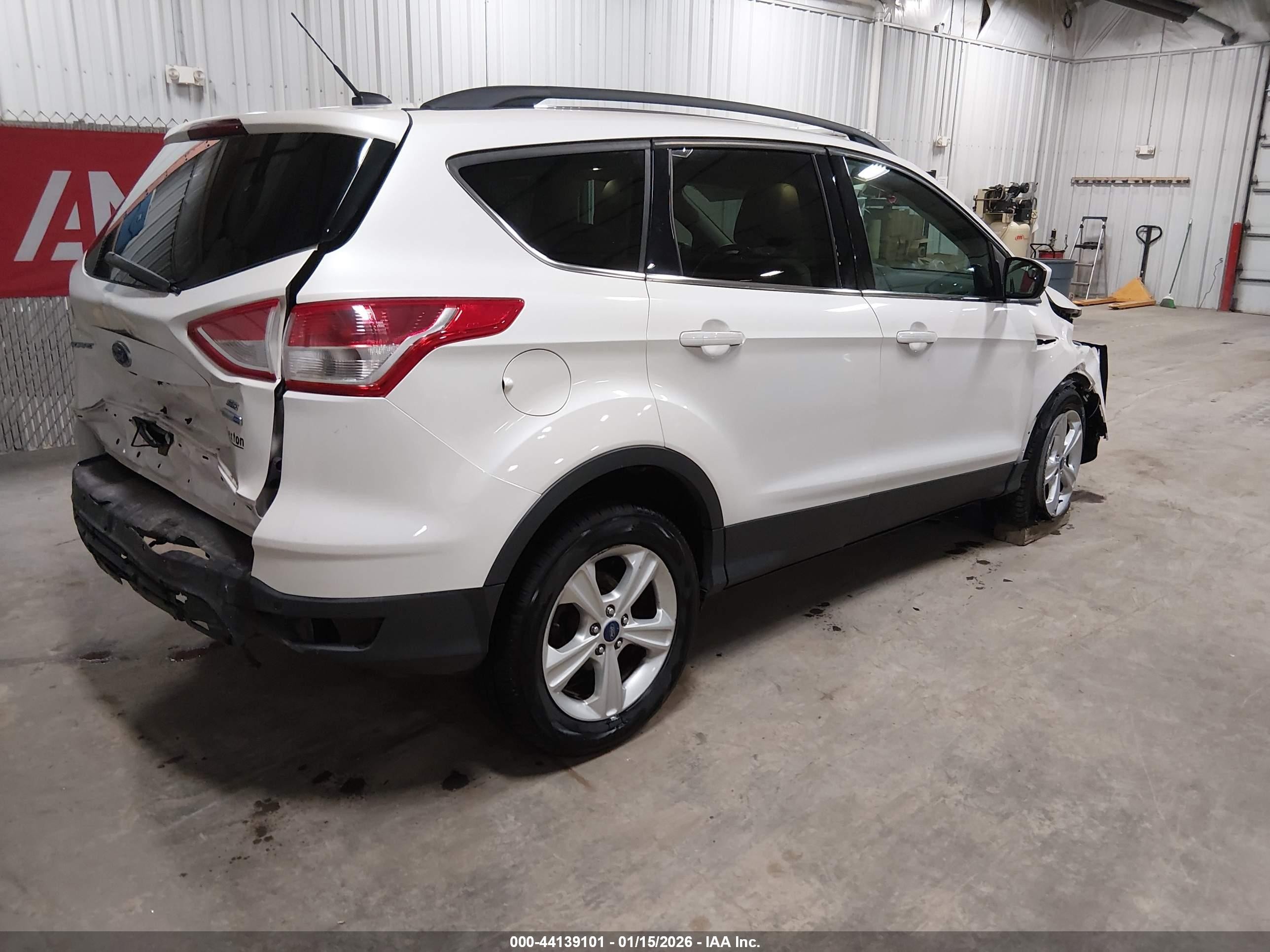 2014 Ford Escape Se White vin: 1FMCU9G93EUB05976