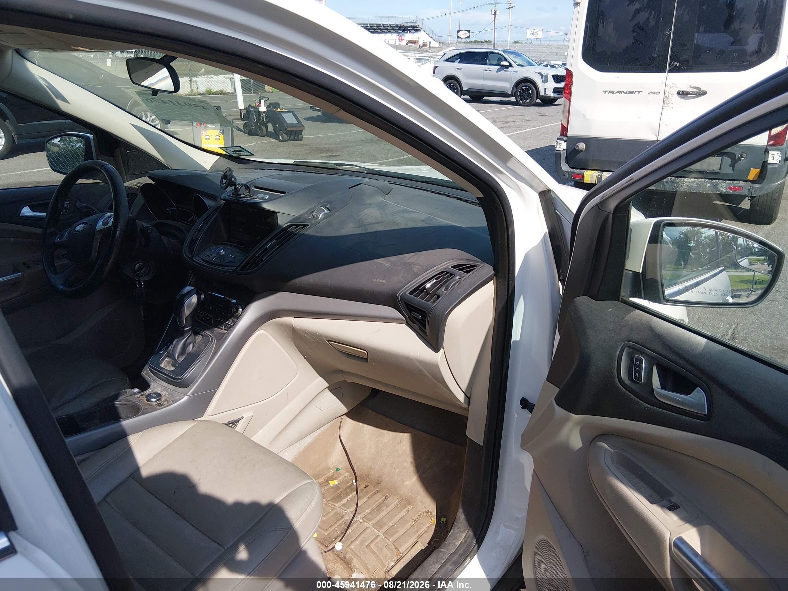 2015 Ford Escape Se White vin: 1FMCU9G93FUA86590