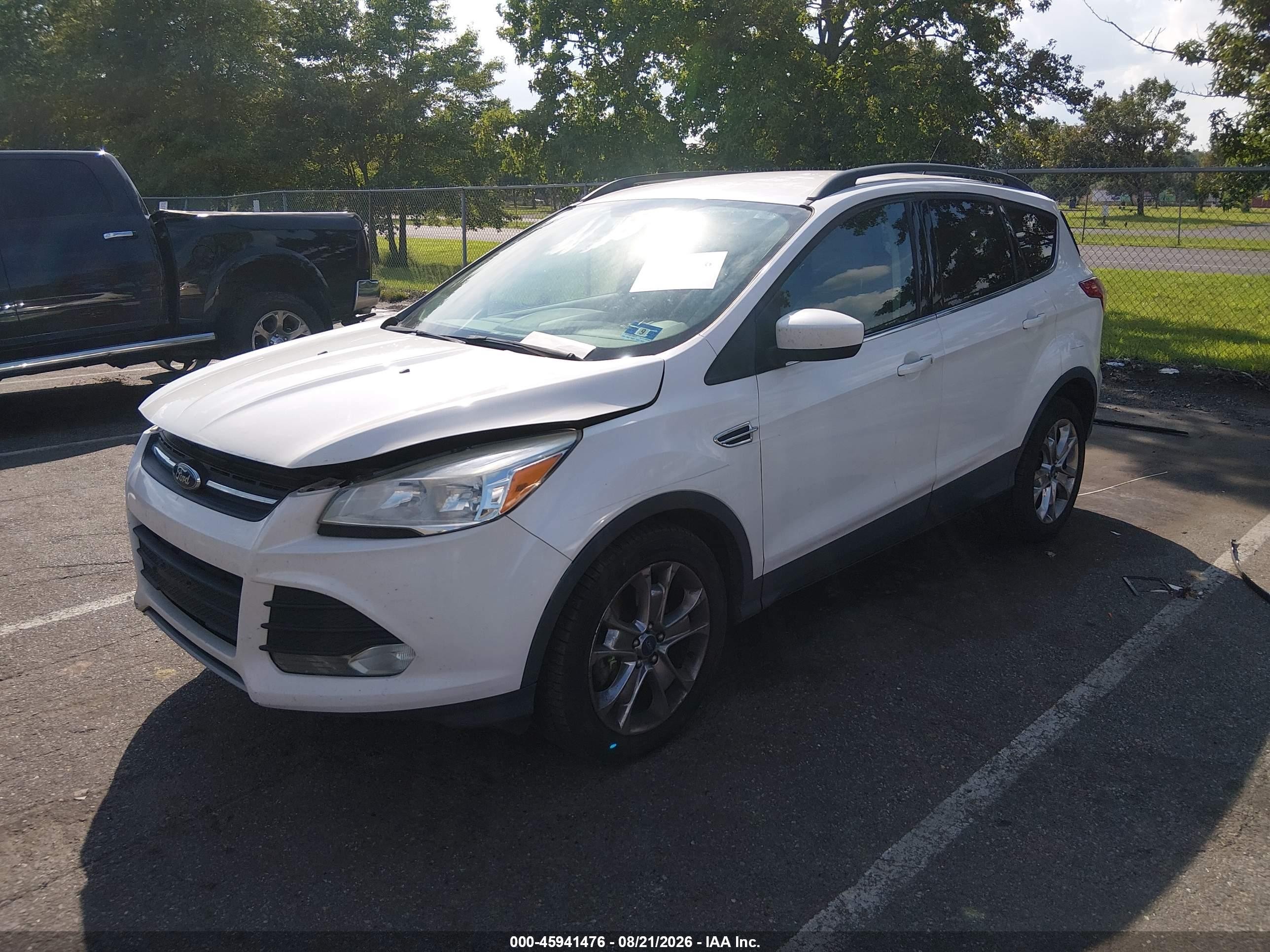 2015 Ford Escape Se White vin: 1FMCU9G93FUA86590