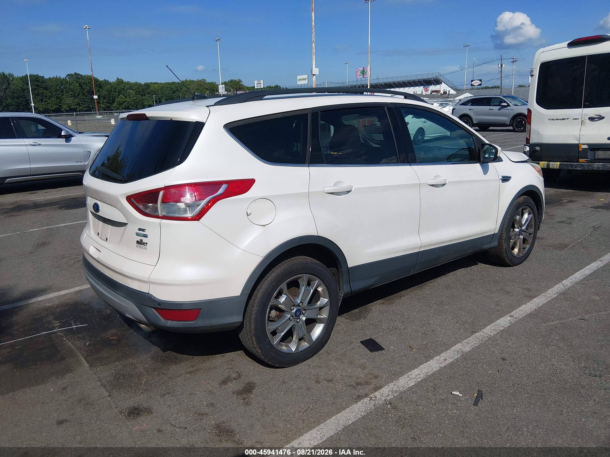 2015 Ford Escape Se White vin: 1FMCU9G93FUA86590