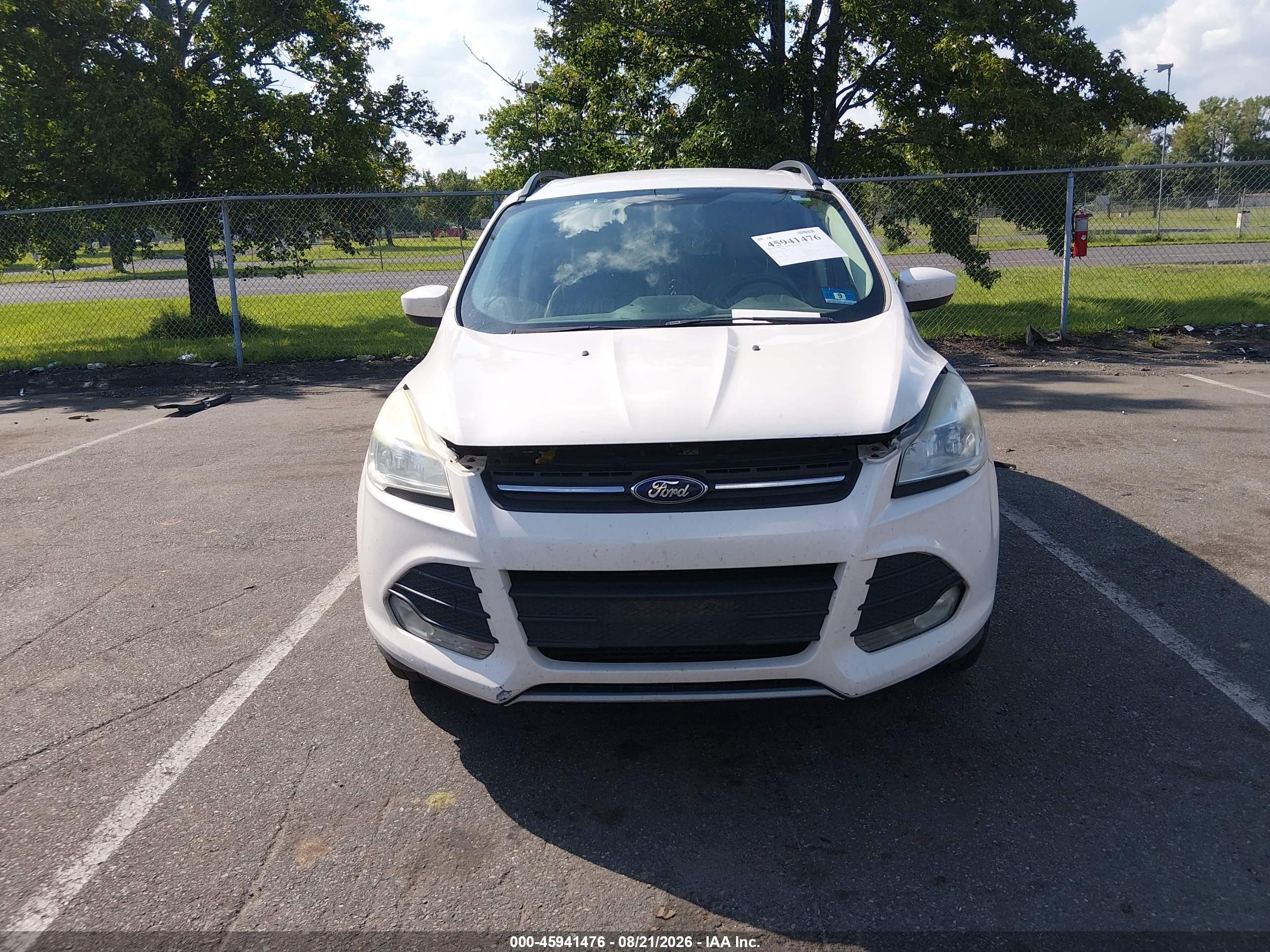 2015 Ford Escape Se White vin: 1FMCU9G93FUA86590
