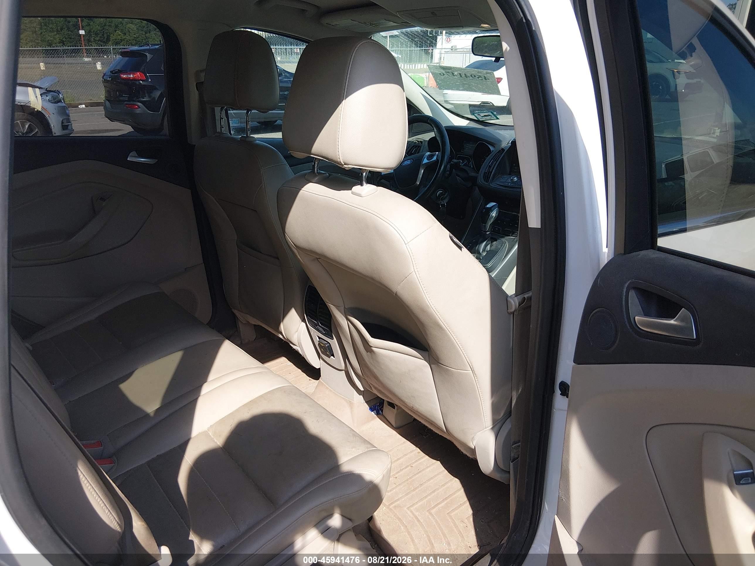 2015 Ford Escape Se White vin: 1FMCU9G93FUA86590