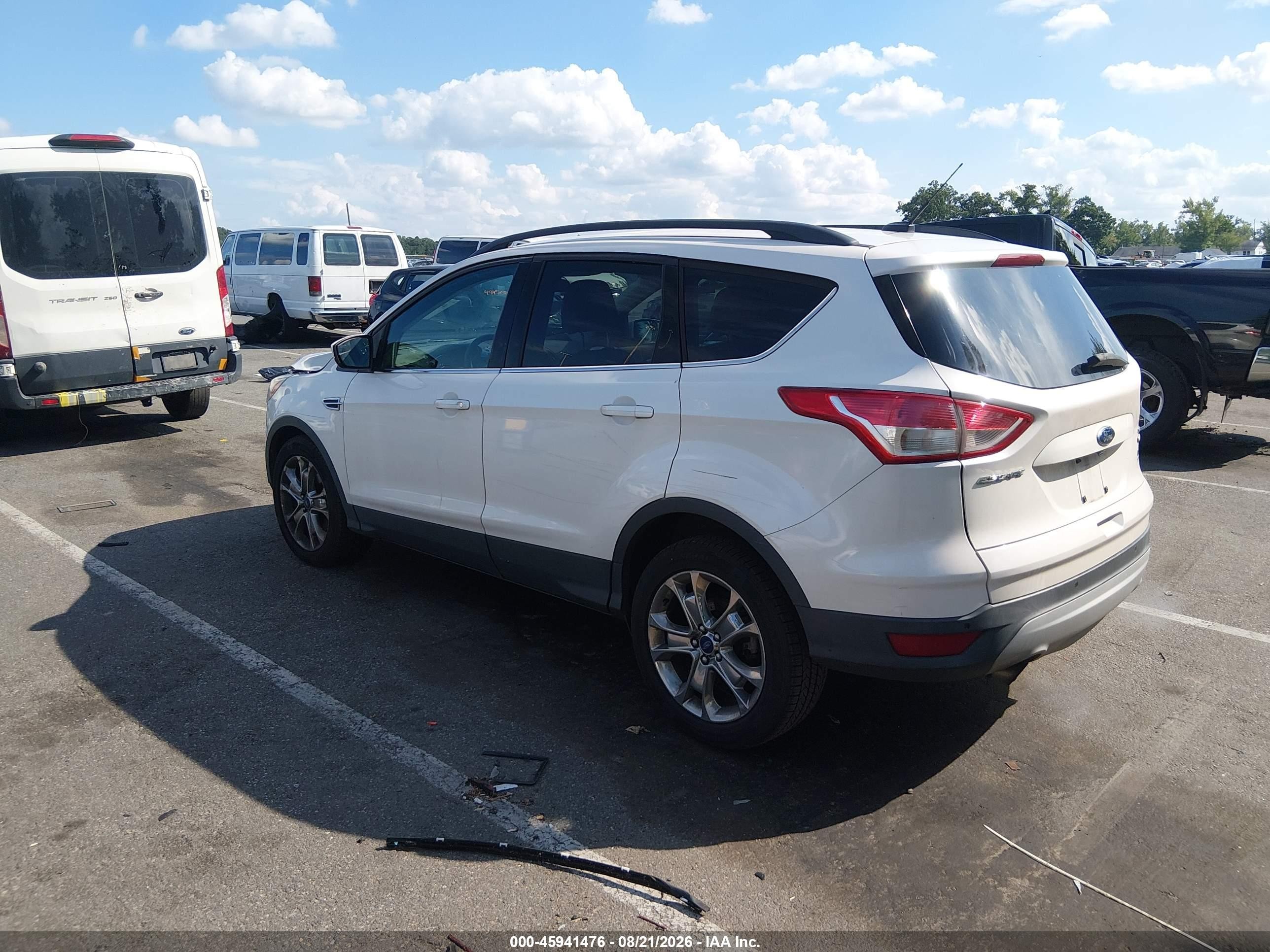 2015 Ford Escape Se White vin: 1FMCU9G93FUA86590