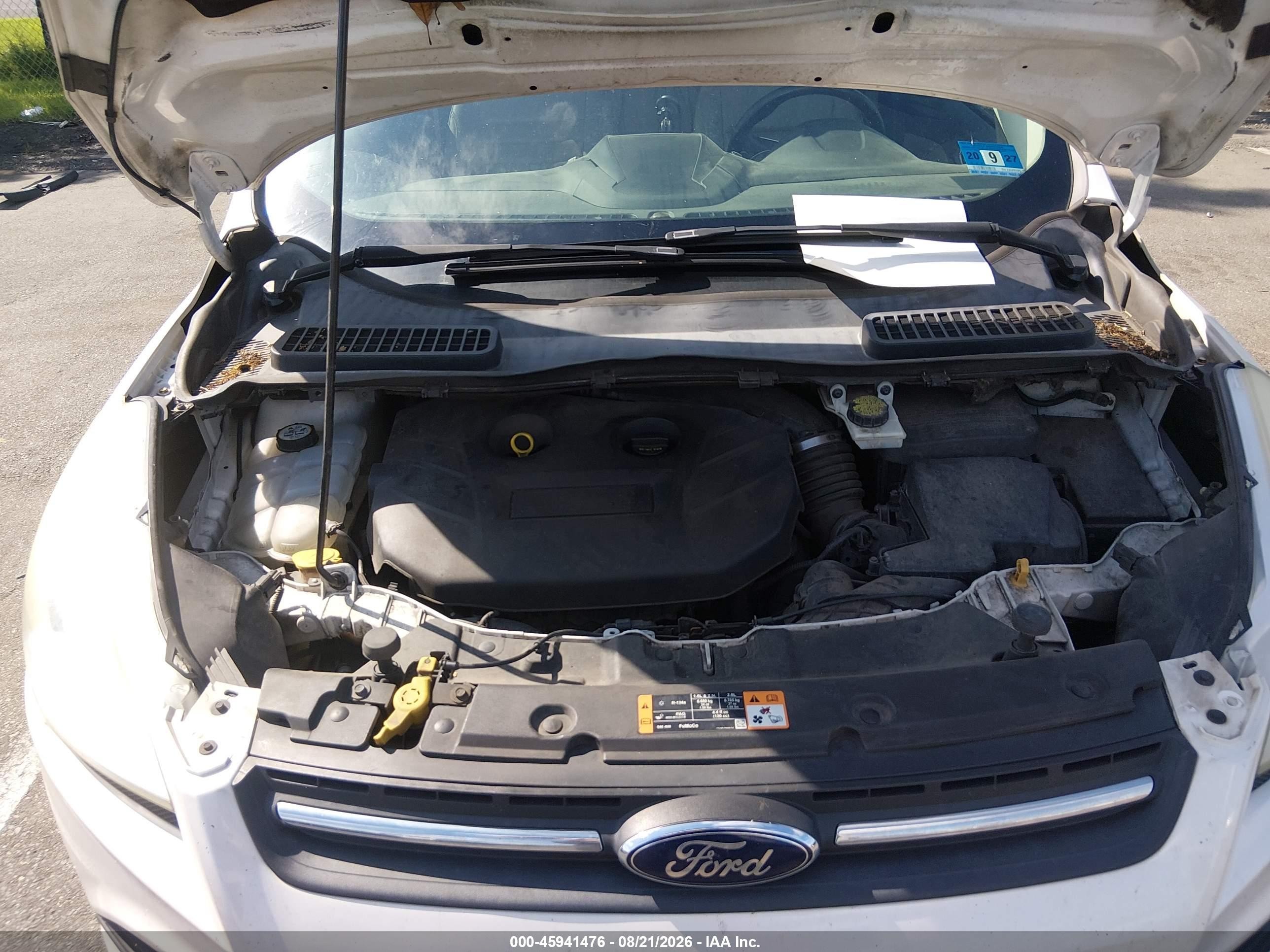 2015 Ford Escape Se White vin: 1FMCU9G93FUA86590