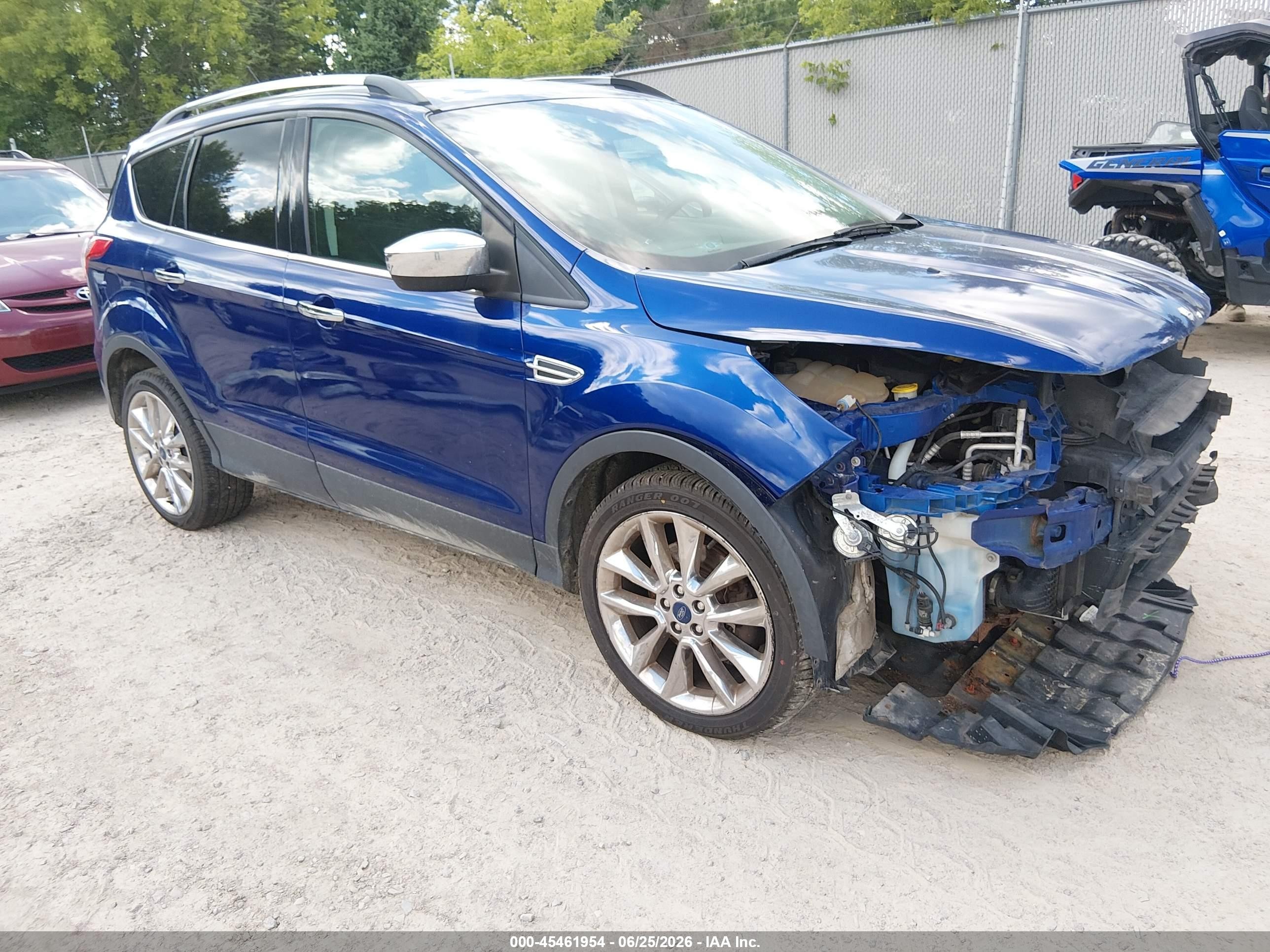 2015 Ford Escape Se Blue vin: 1FMCU9G93FUB76063