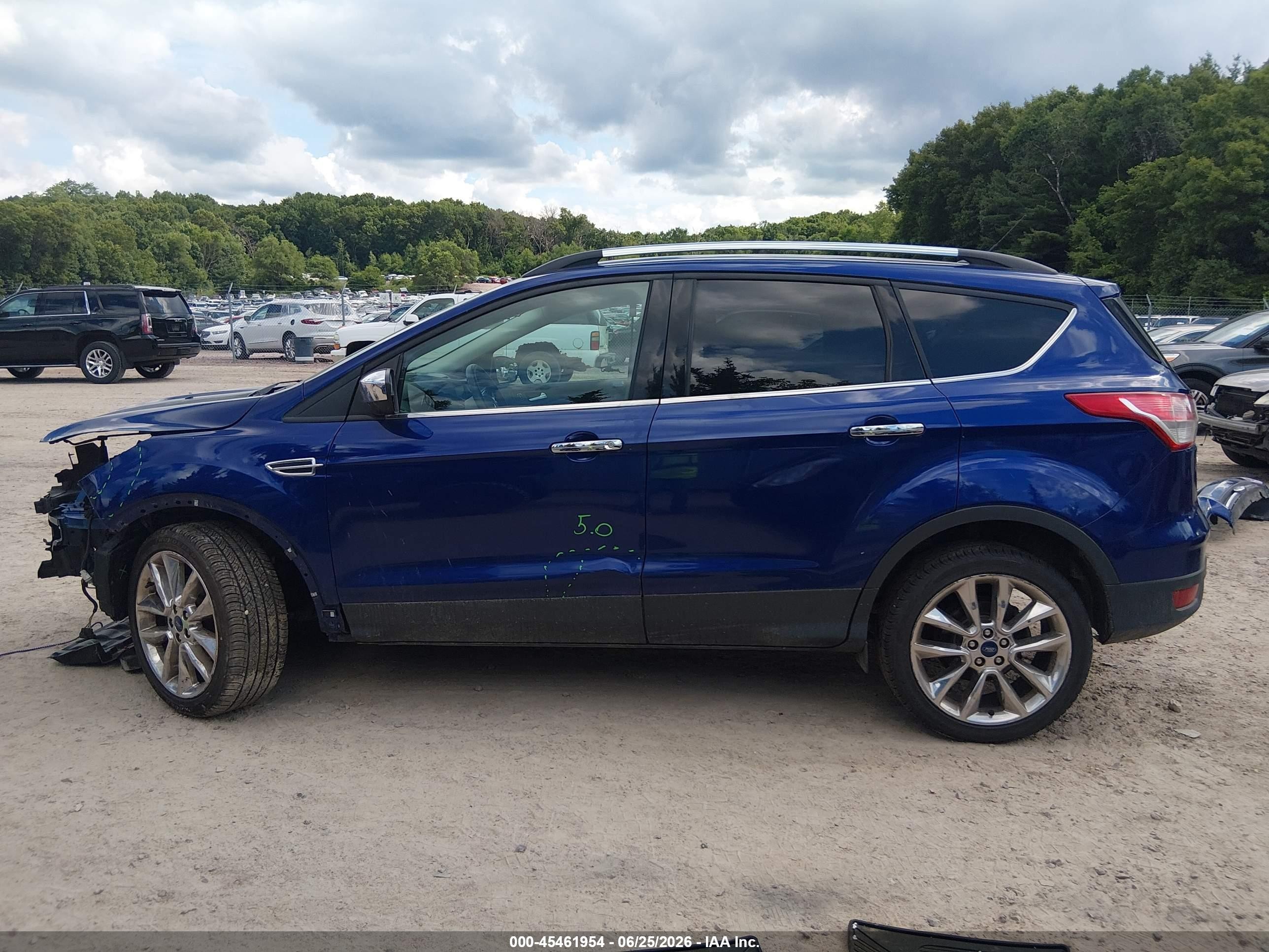 2015 Ford Escape Se Blue vin: 1FMCU9G93FUB76063