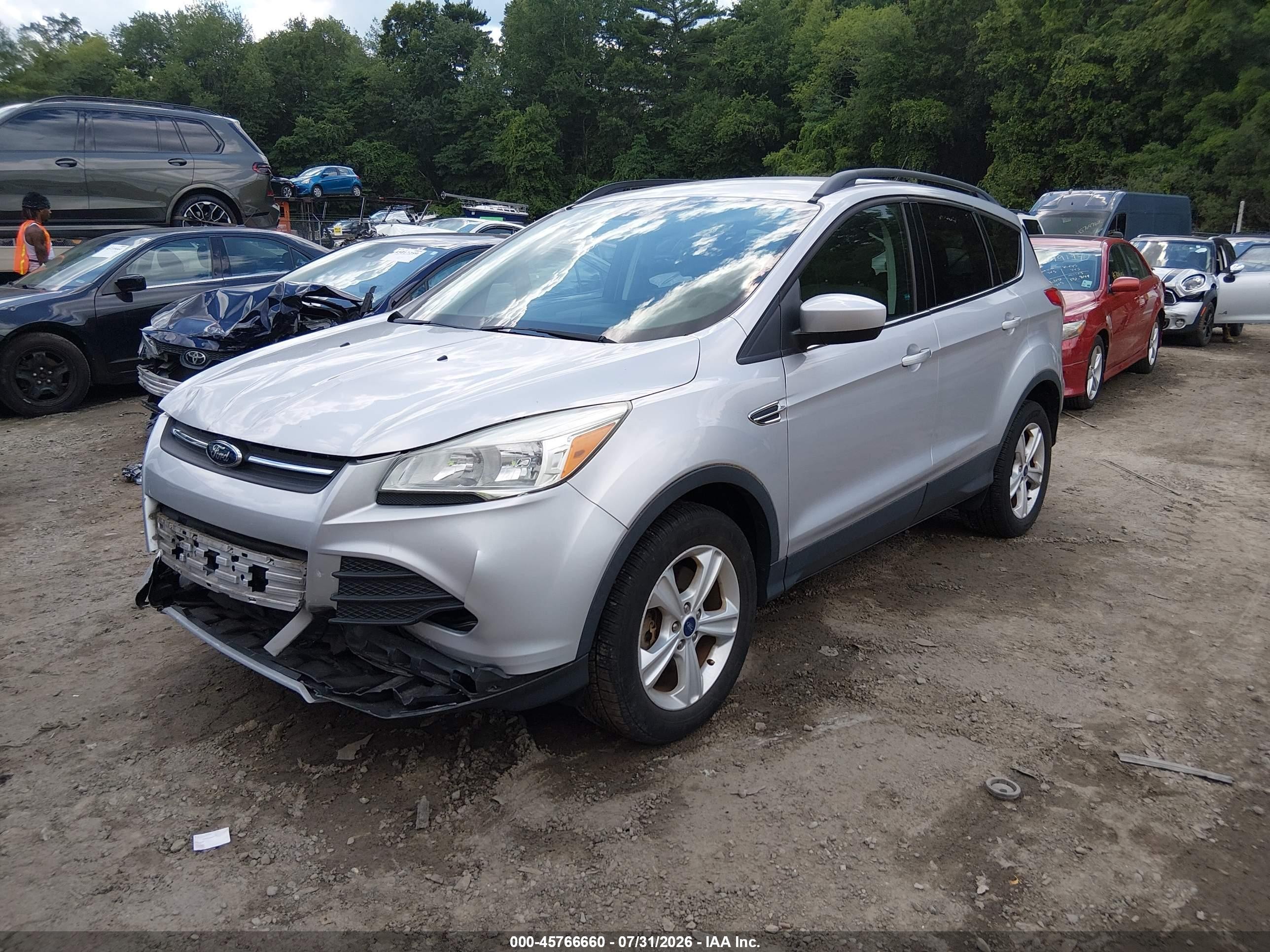 2015 Ford Escape Se Silver vin: 1FMCU9G93FUC18411
