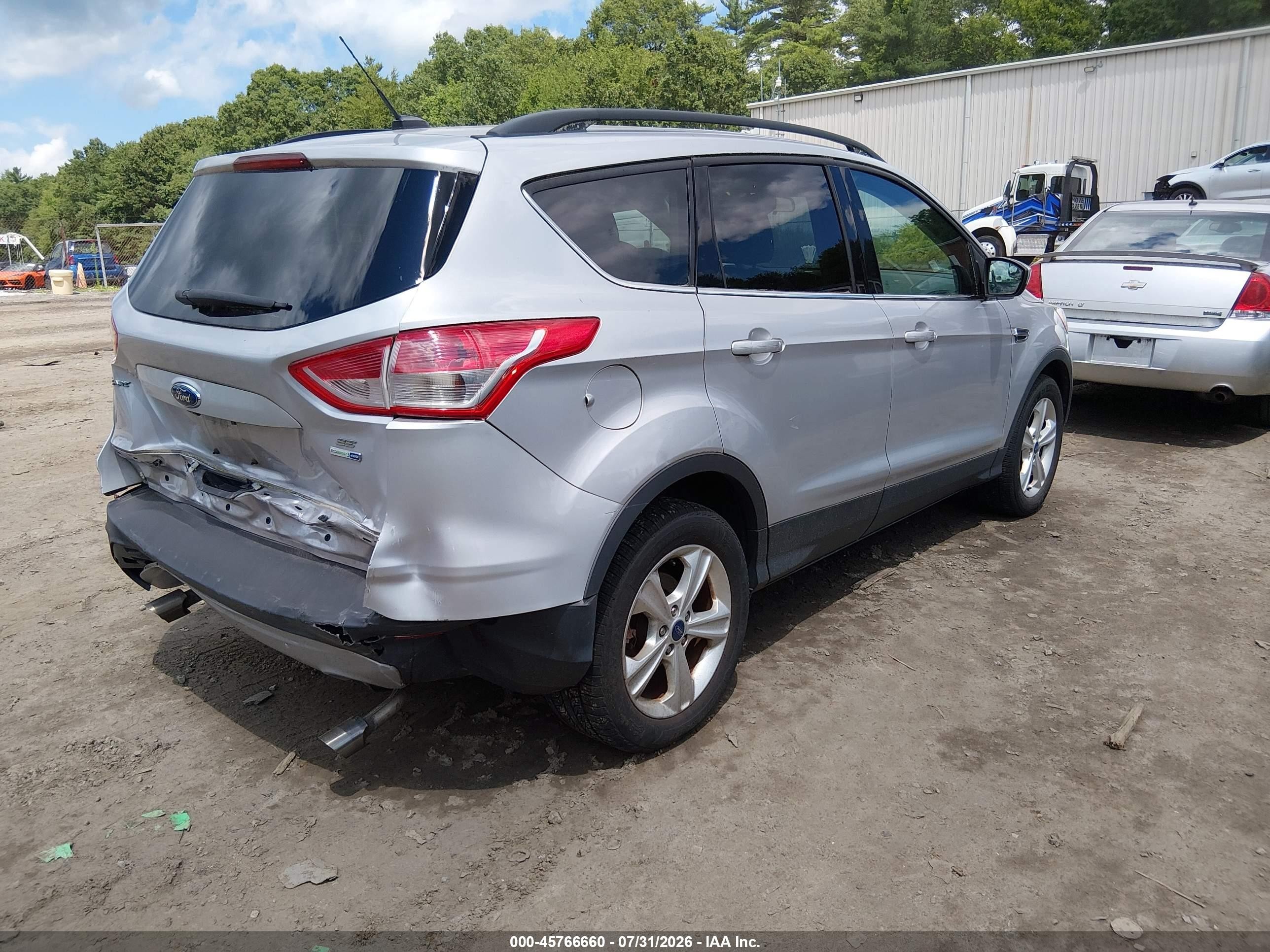 2015 Ford Escape Se Silver vin: 1FMCU9G93FUC18411
