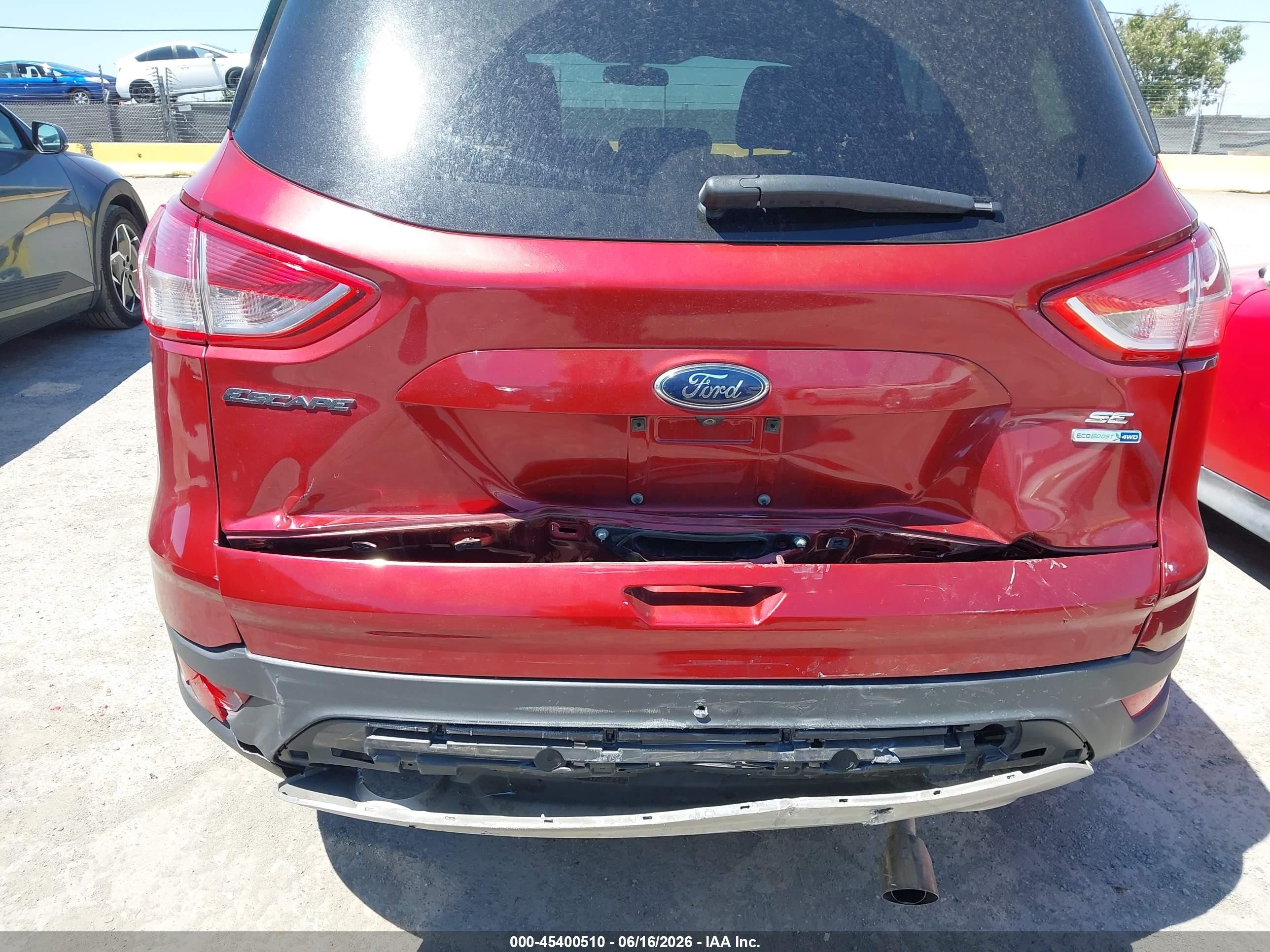 2015 Ford Escape Se Red vin: 1FMCU9G93FUC90547