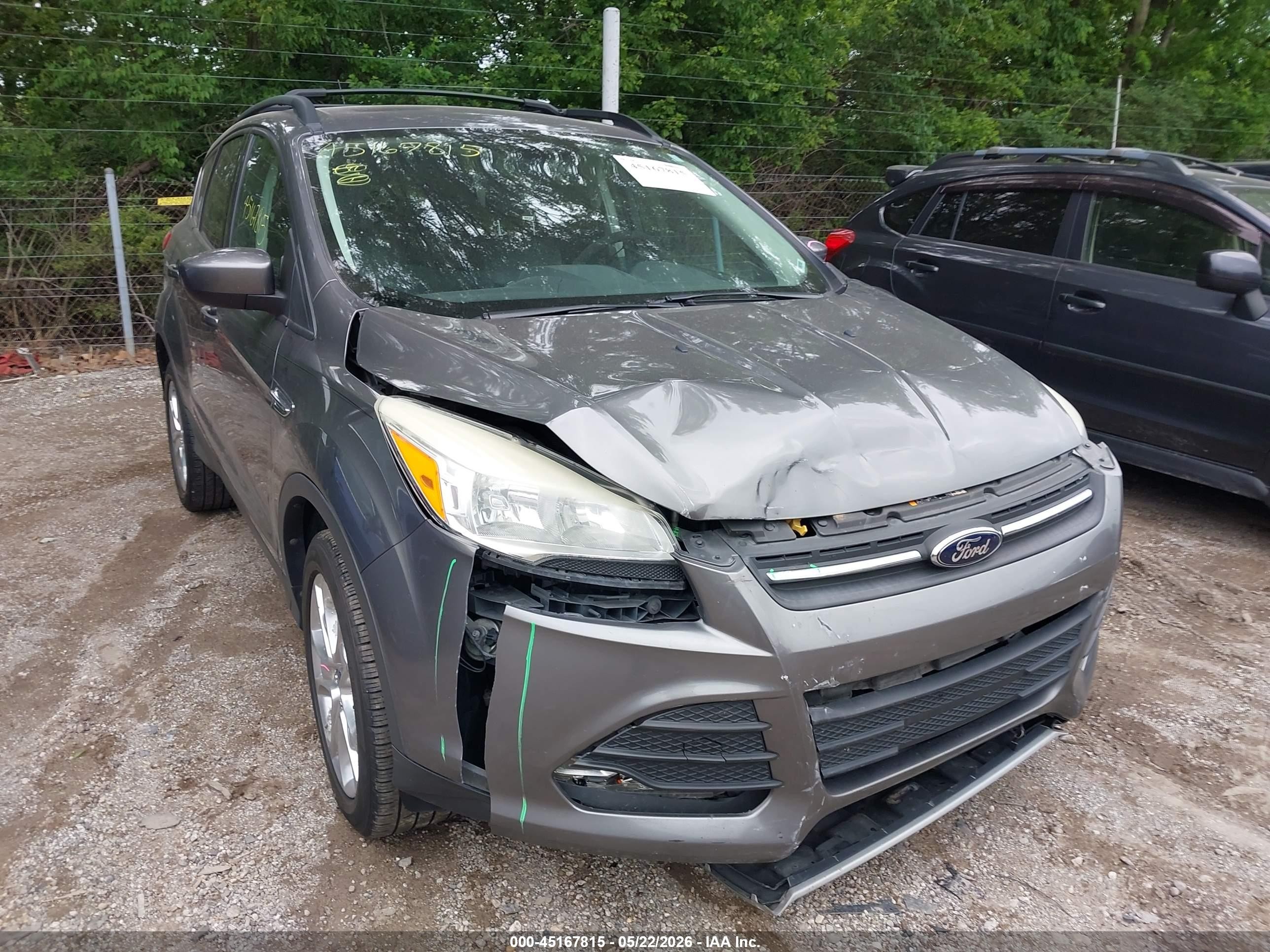 2013 Ford Escape Se Серый vin: 1FMCU9G94DUC53374