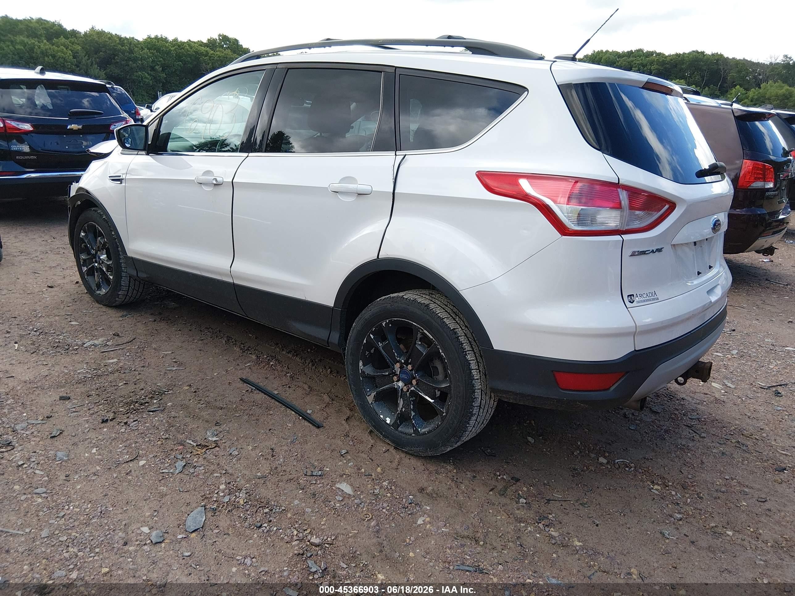 2013 Ford Escape Se White vin: 1FMCU9G94DUD02038