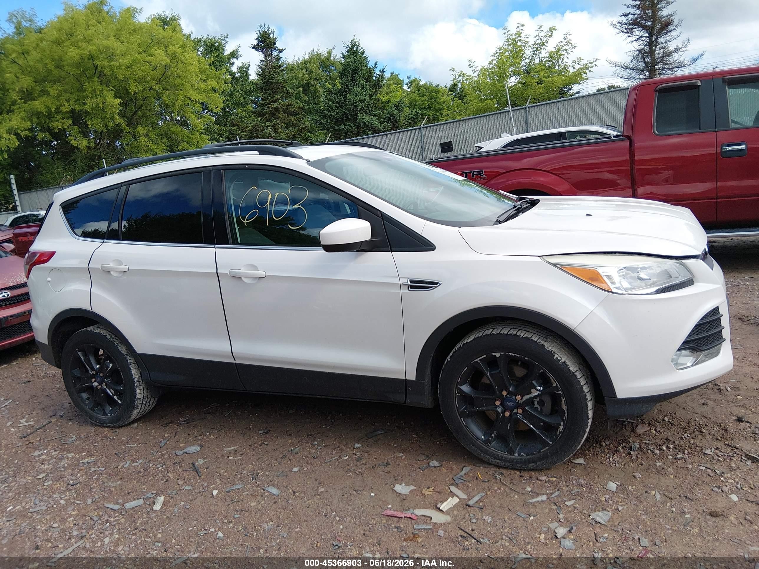 2013 Ford Escape Se White vin: 1FMCU9G94DUD02038