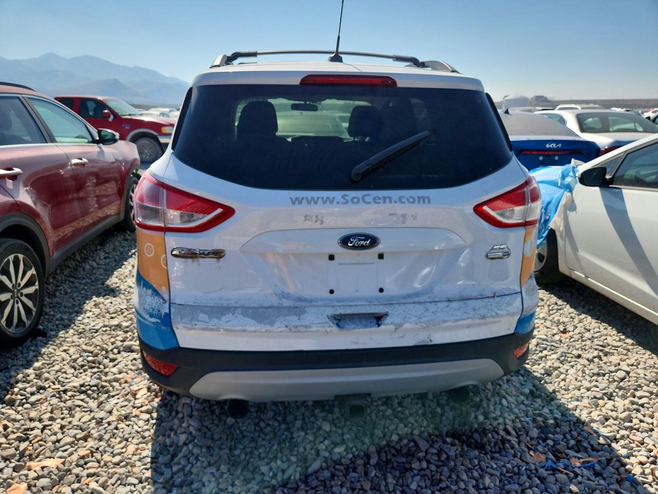 2013 Ford Escape Se White vin: 1FMCU9G94DUD40224