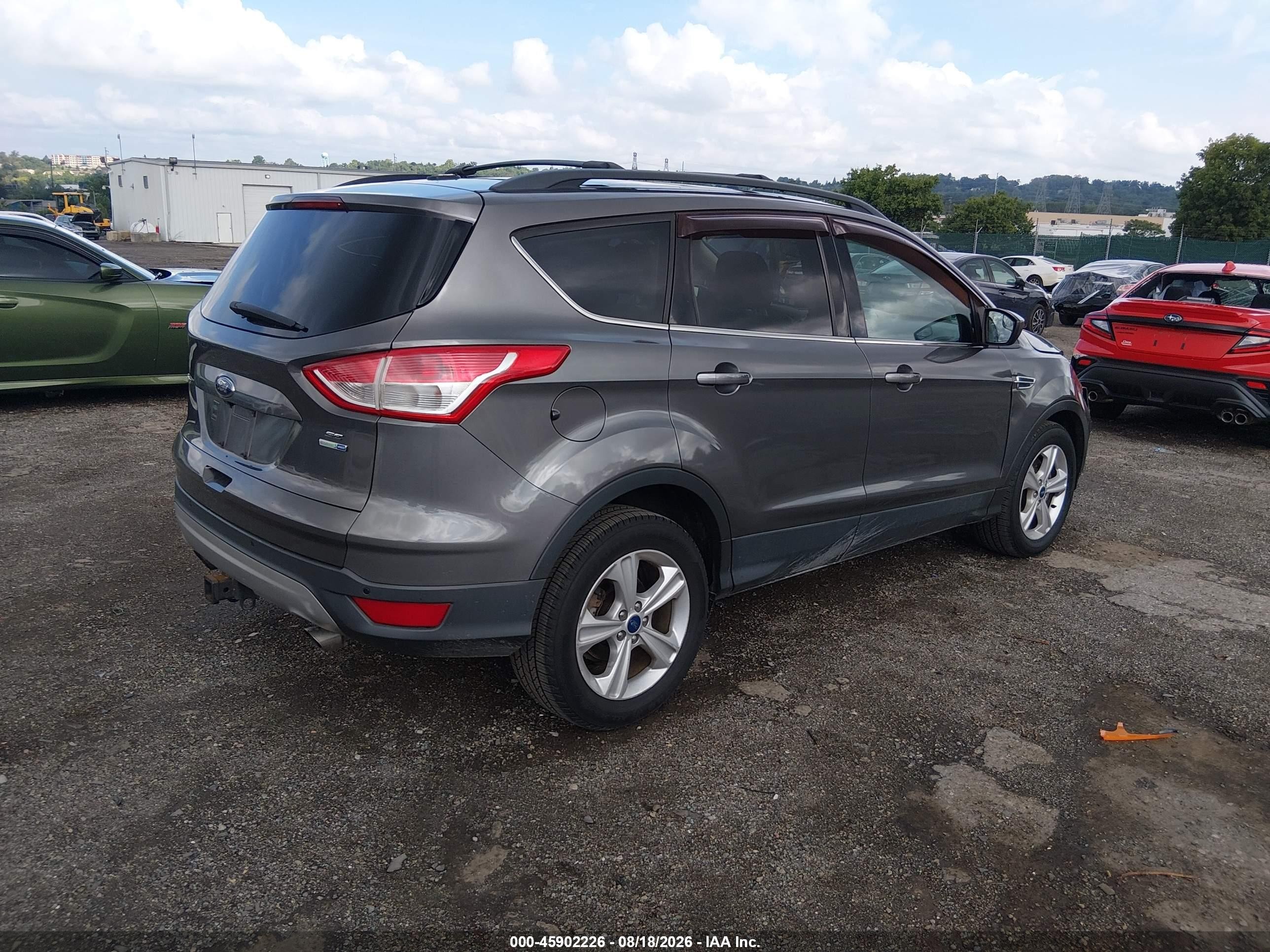 2014 Ford Escape Se Gray vin: 1FMCU9G94EUA26820