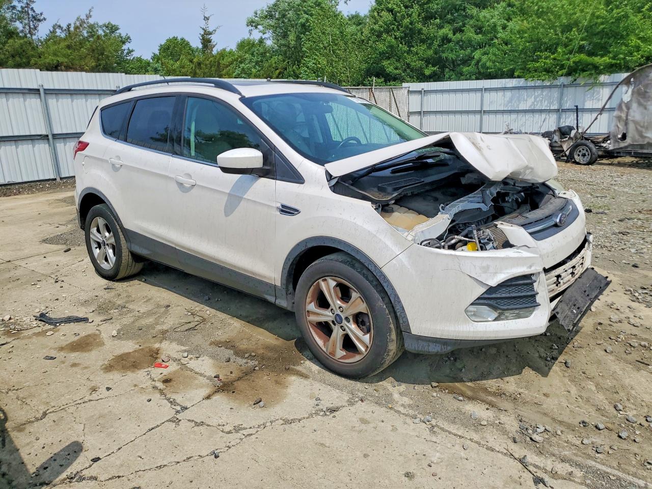 2014 Ford Escape Se White vin: 1FMCU9G94EUB20017
