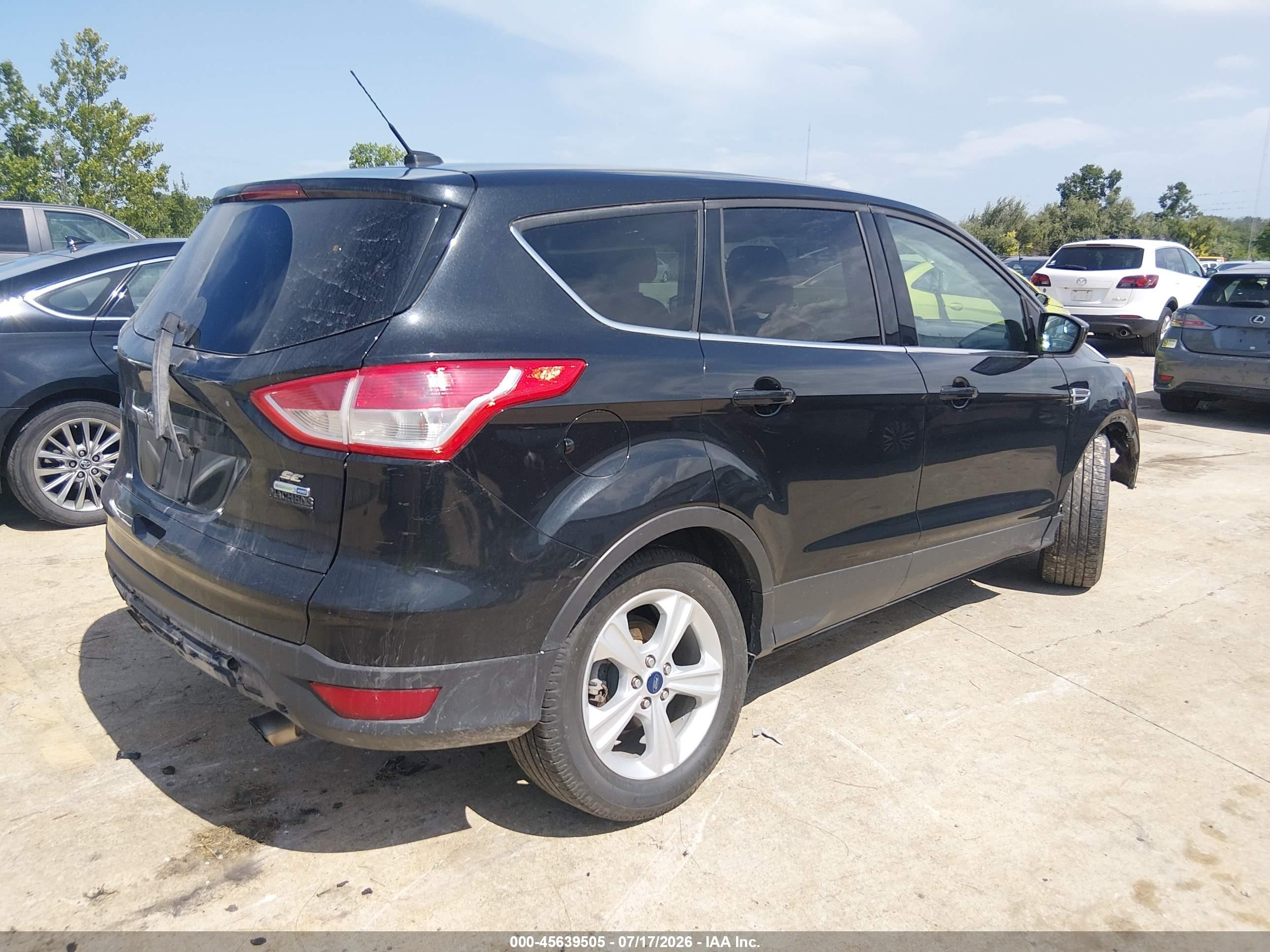 2014 Ford Escape Se Black vin: 1FMCU9G94EUB30403