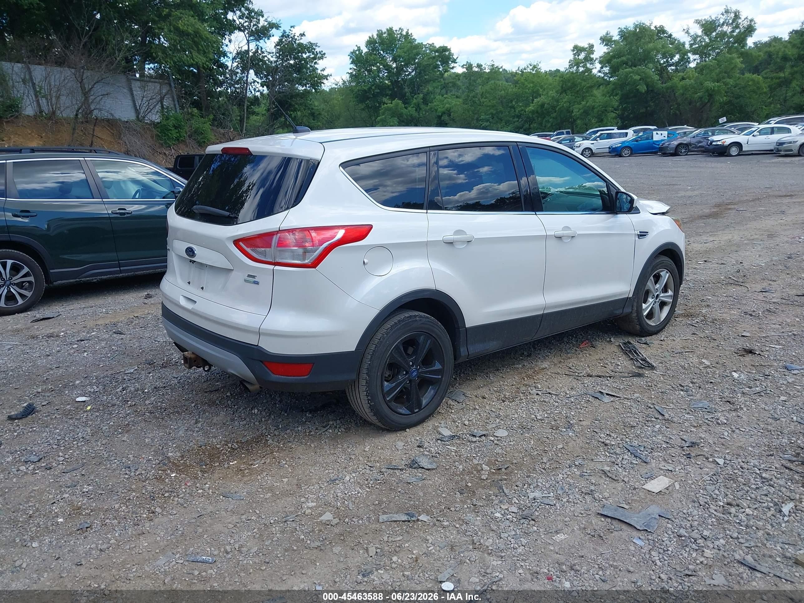 2014 Ford Escape Se White vin: 1FMCU9G94EUC22109