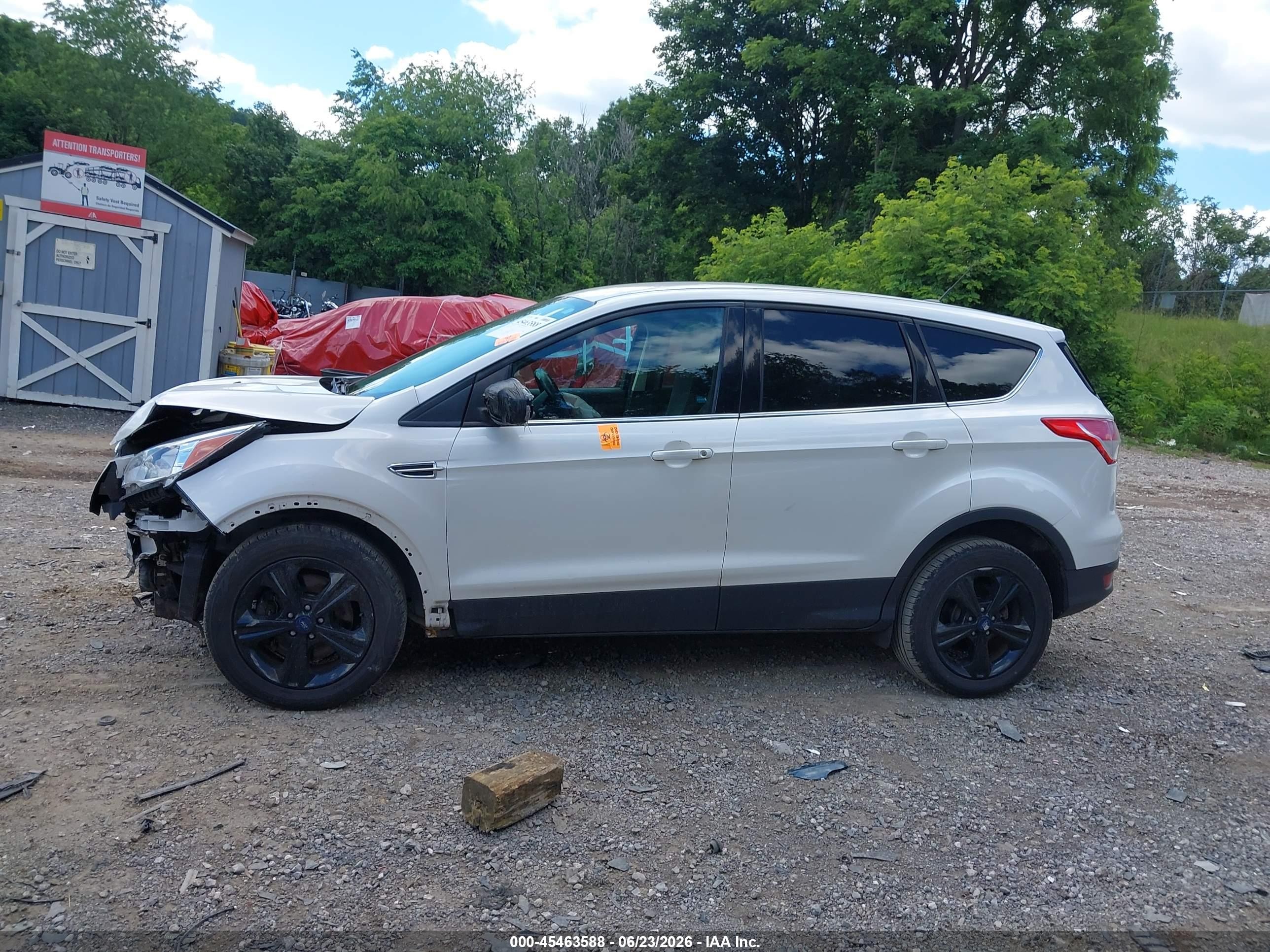 2014 Ford Escape Se White vin: 1FMCU9G94EUC22109