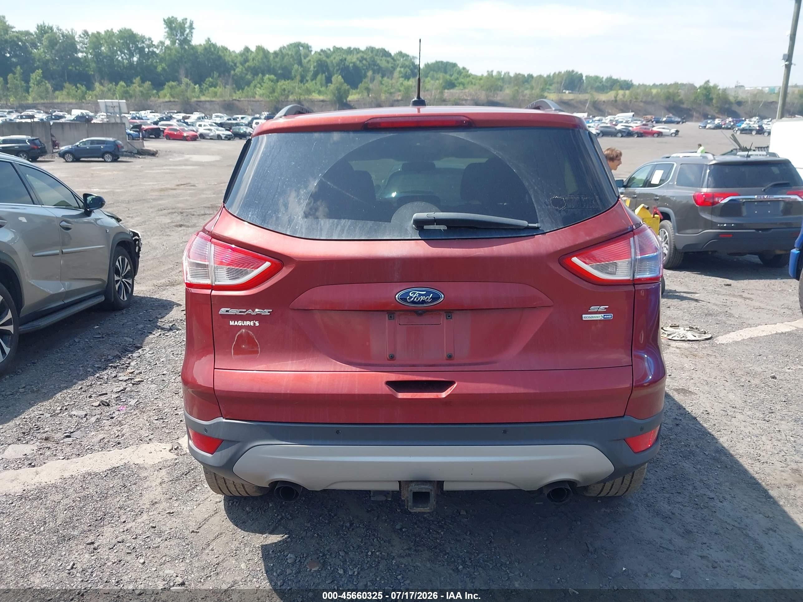 2014 Ford Escape Se Red vin: 1FMCU9G94EUD05958