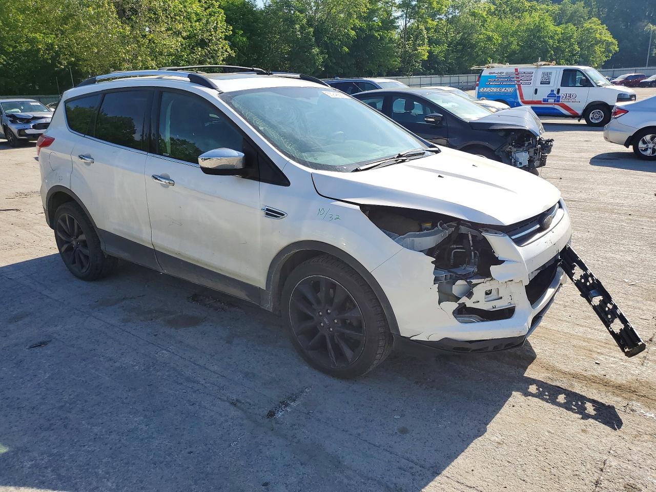 2015 Ford Escape Se White vin: 1FMCU9G94FUA00798