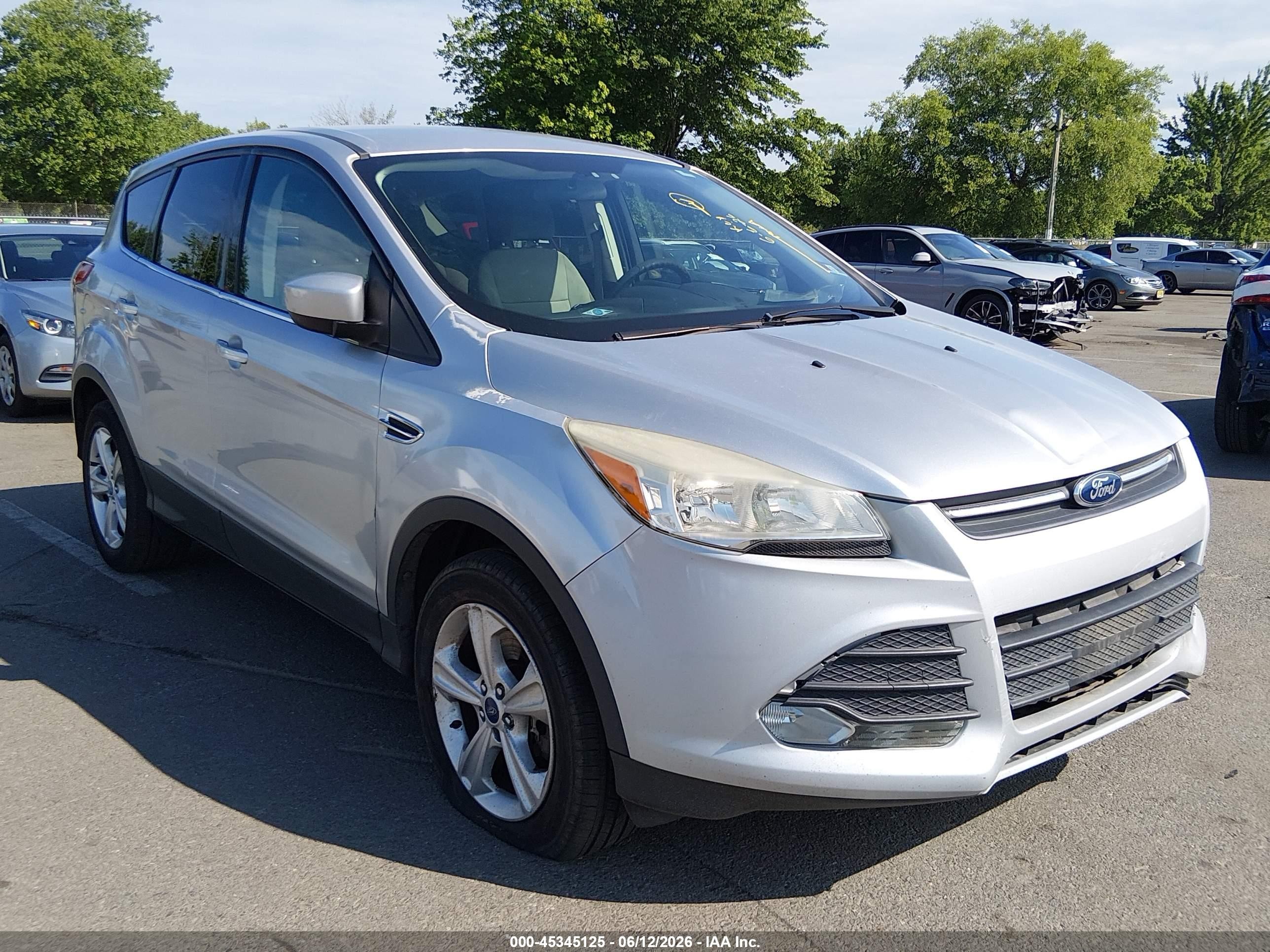 2014 Ford Escape Se Silver vin: 1FMCU9G95EUA07208