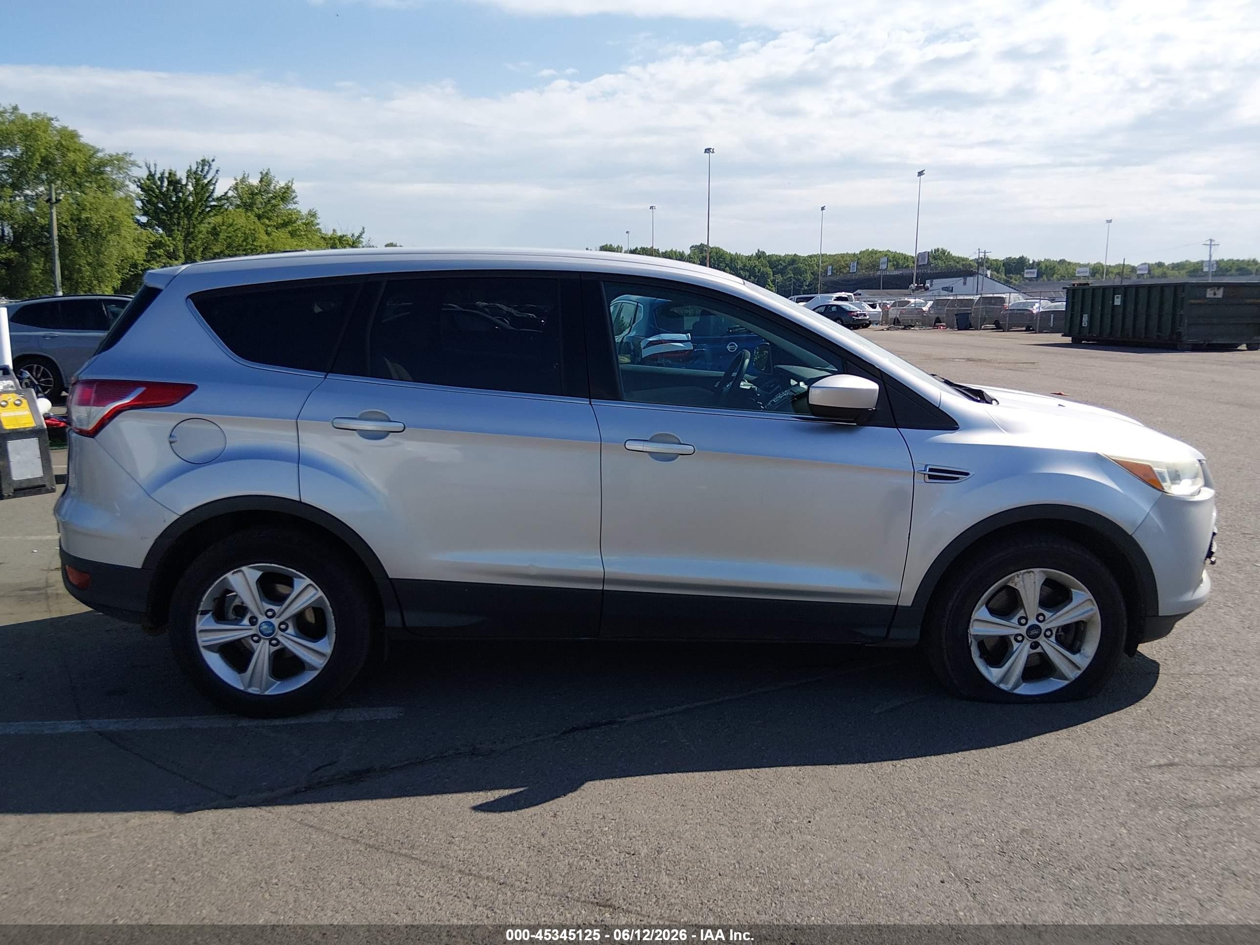 2014 Ford Escape Se Silver vin: 1FMCU9G95EUA07208