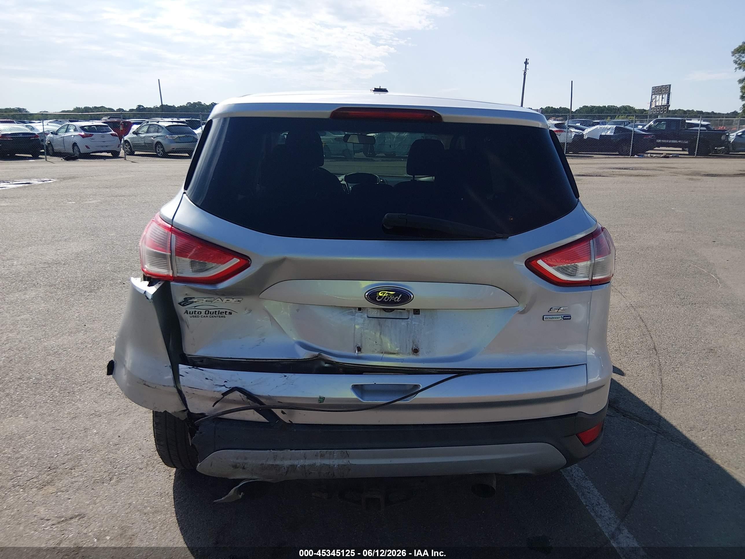 2014 Ford Escape Se Silver vin: 1FMCU9G95EUA07208