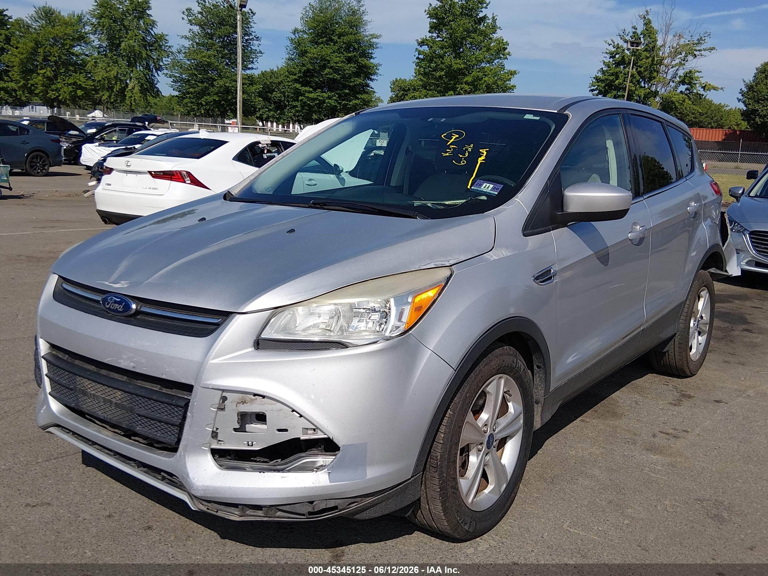 2014 Ford Escape Se Silver vin: 1FMCU9G95EUA07208