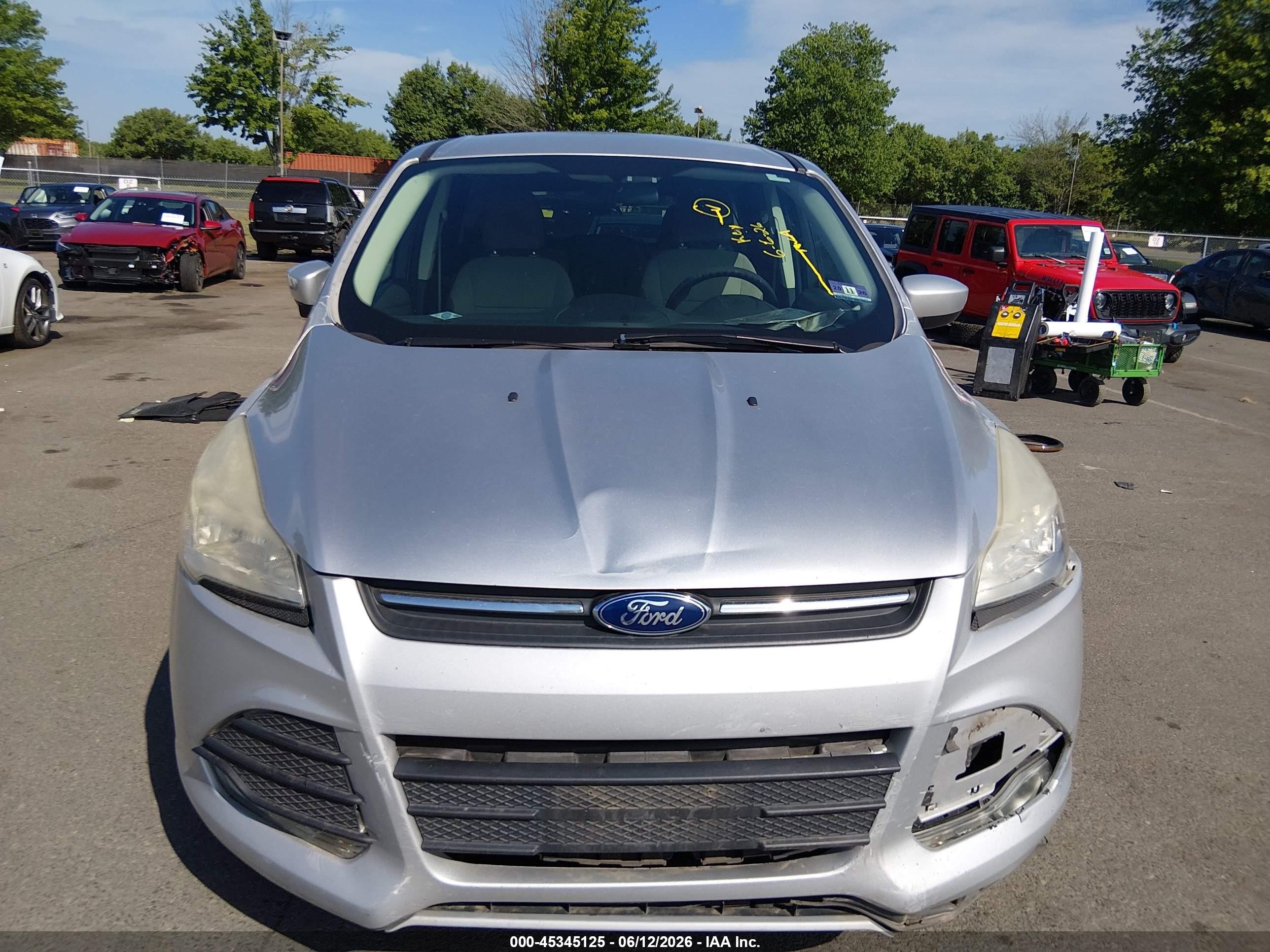 2014 Ford Escape Se Silver vin: 1FMCU9G95EUA07208
