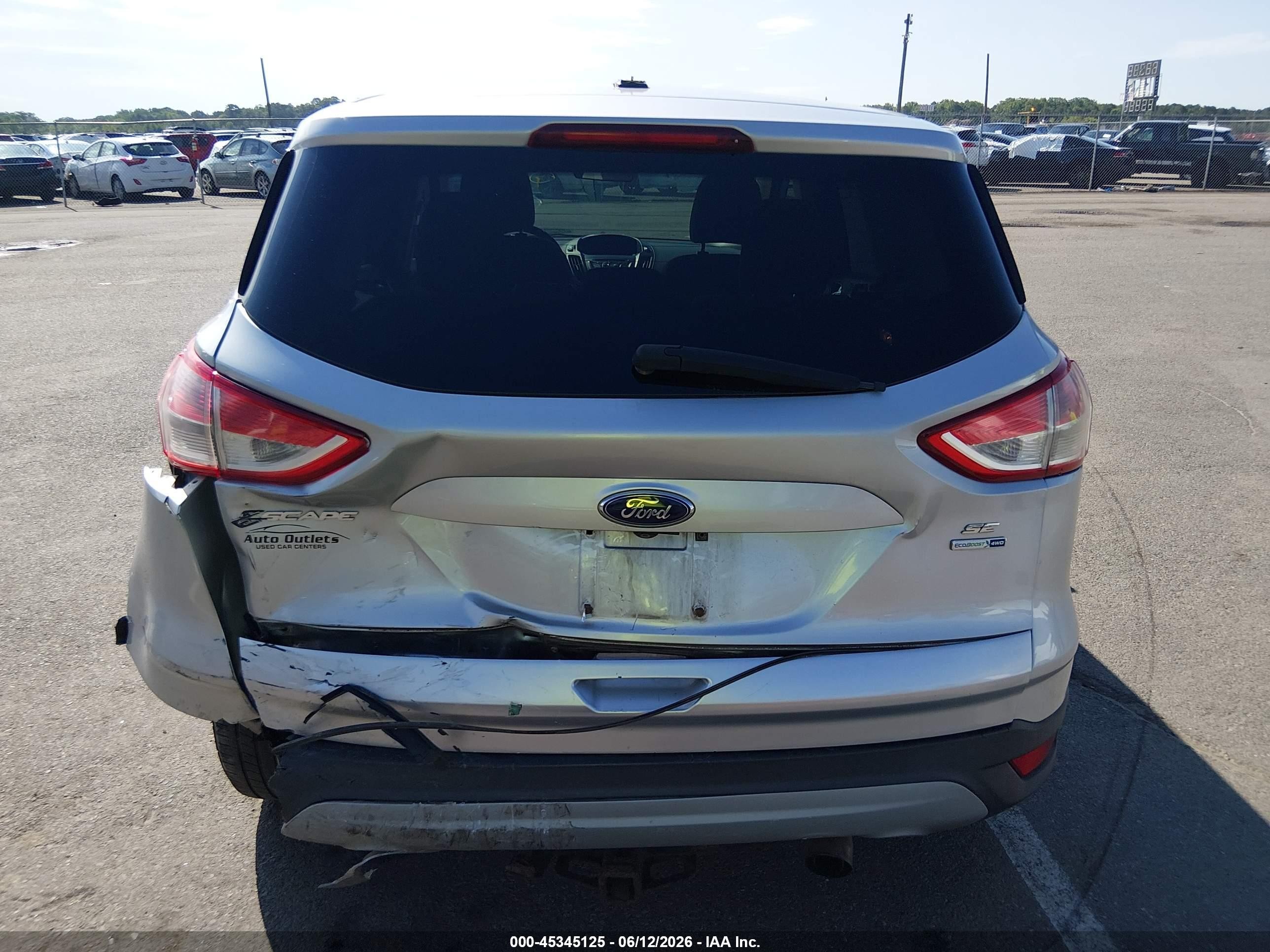 2014 Ford Escape Se Silver vin: 1FMCU9G95EUA07208