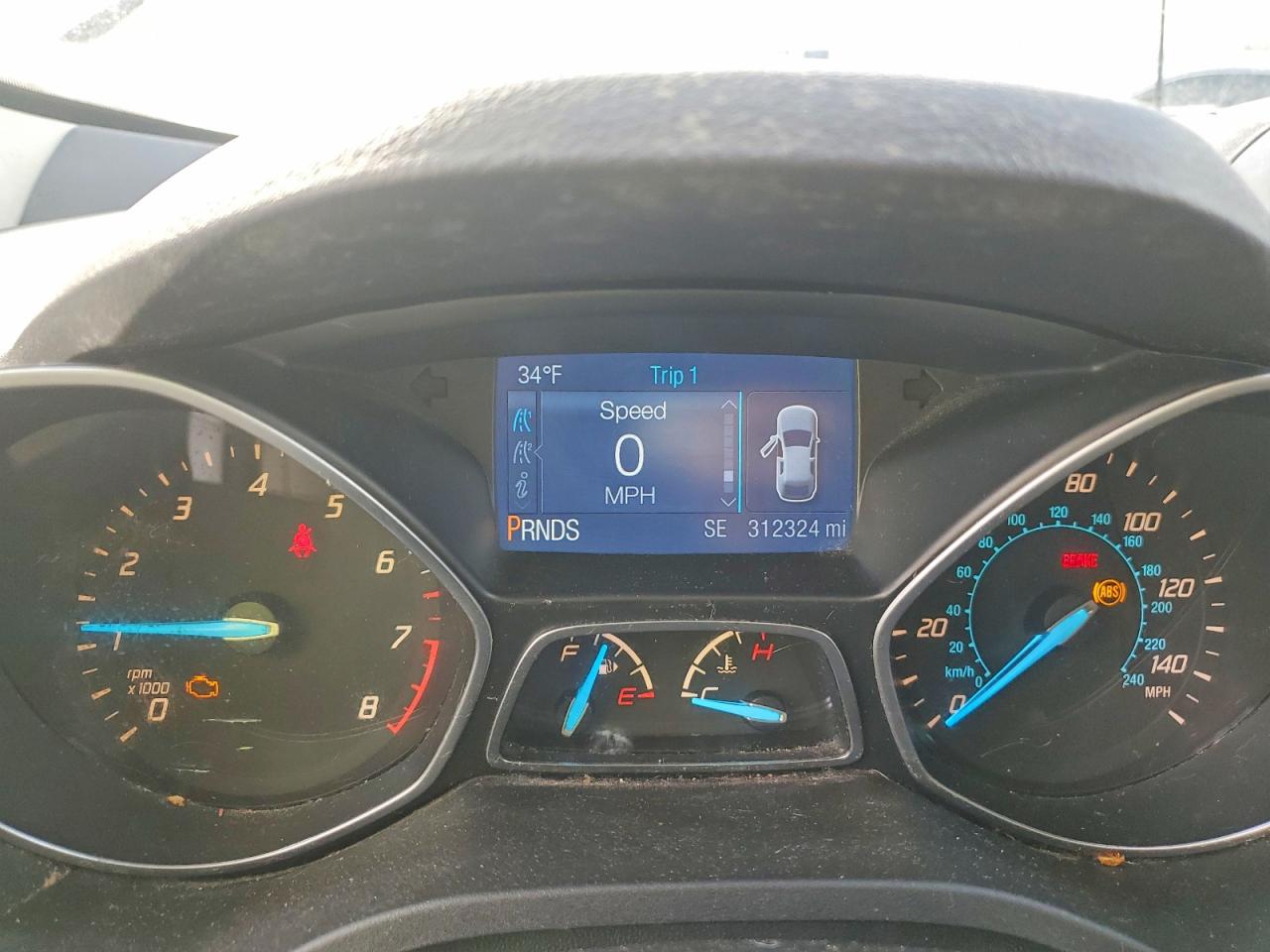 2014 Ford Escape Se White vin: 1FMCU9G95EUC38237