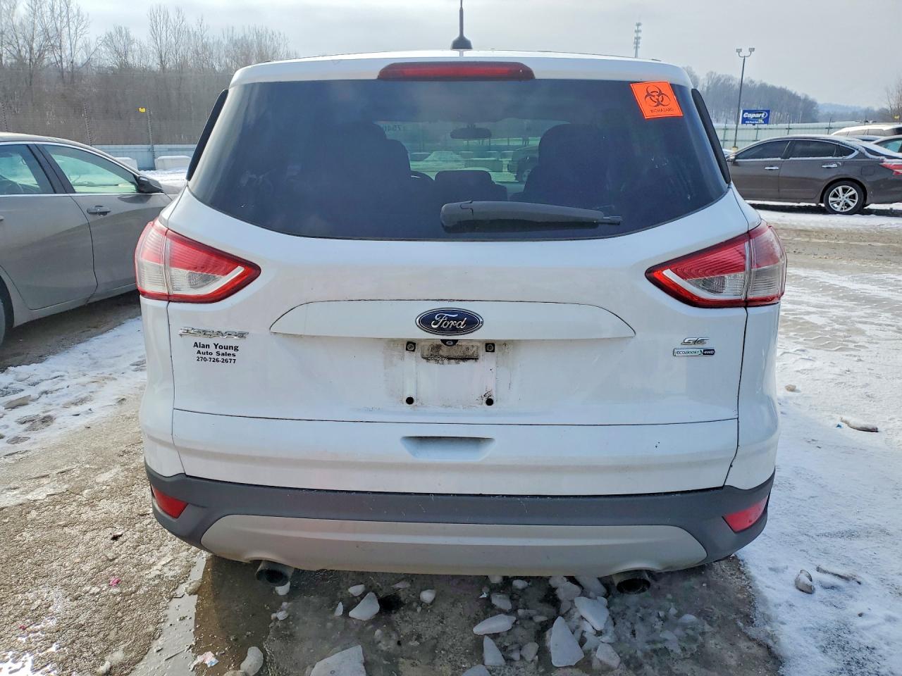 2014 Ford Escape Se White vin: 1FMCU9G95EUC38237